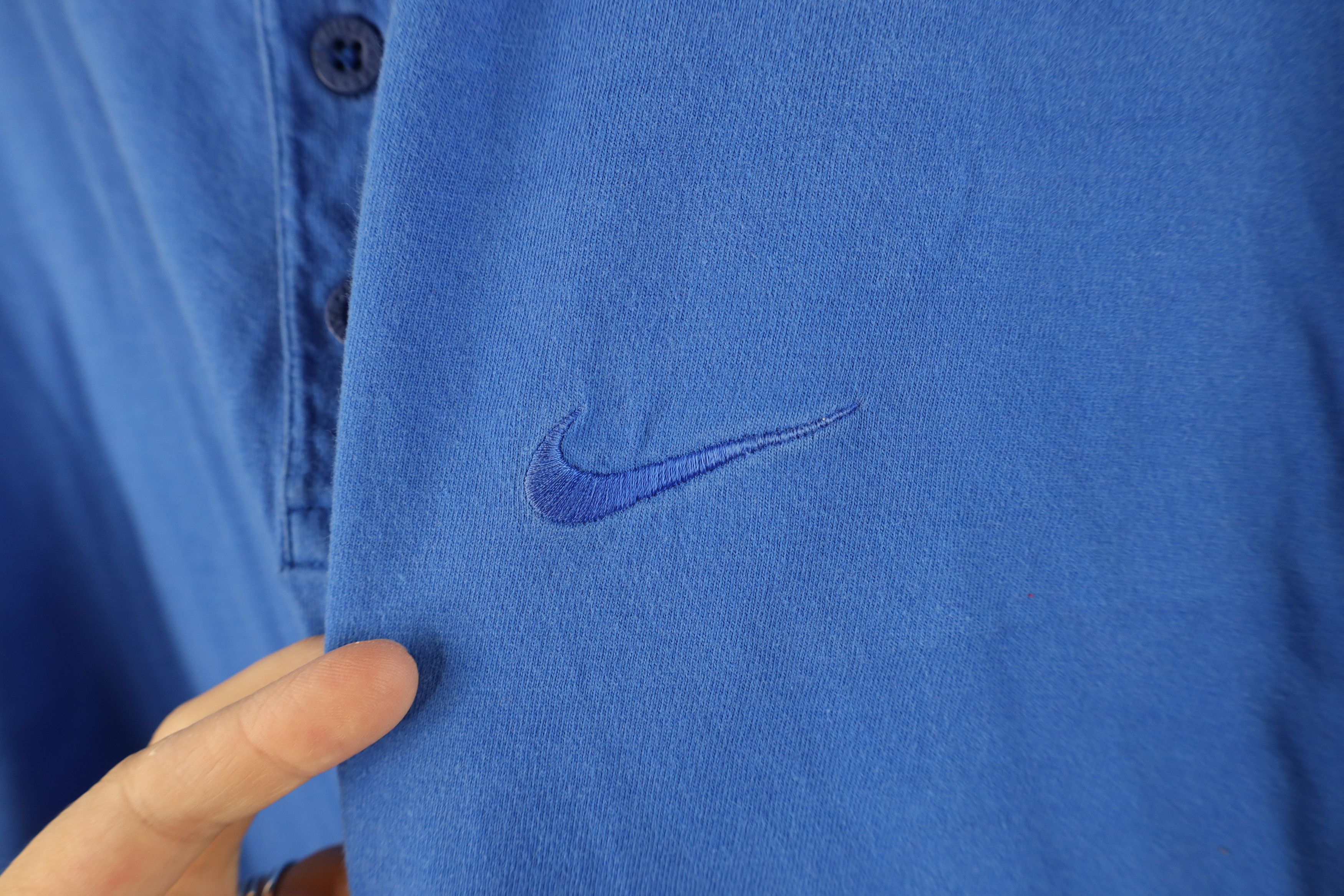 Nike Vintage 90s Nike Scott Mini Swoosh Golf Polo Shirt Blue Size US L / EU 52-54 / 3 - 4 Thumbnail