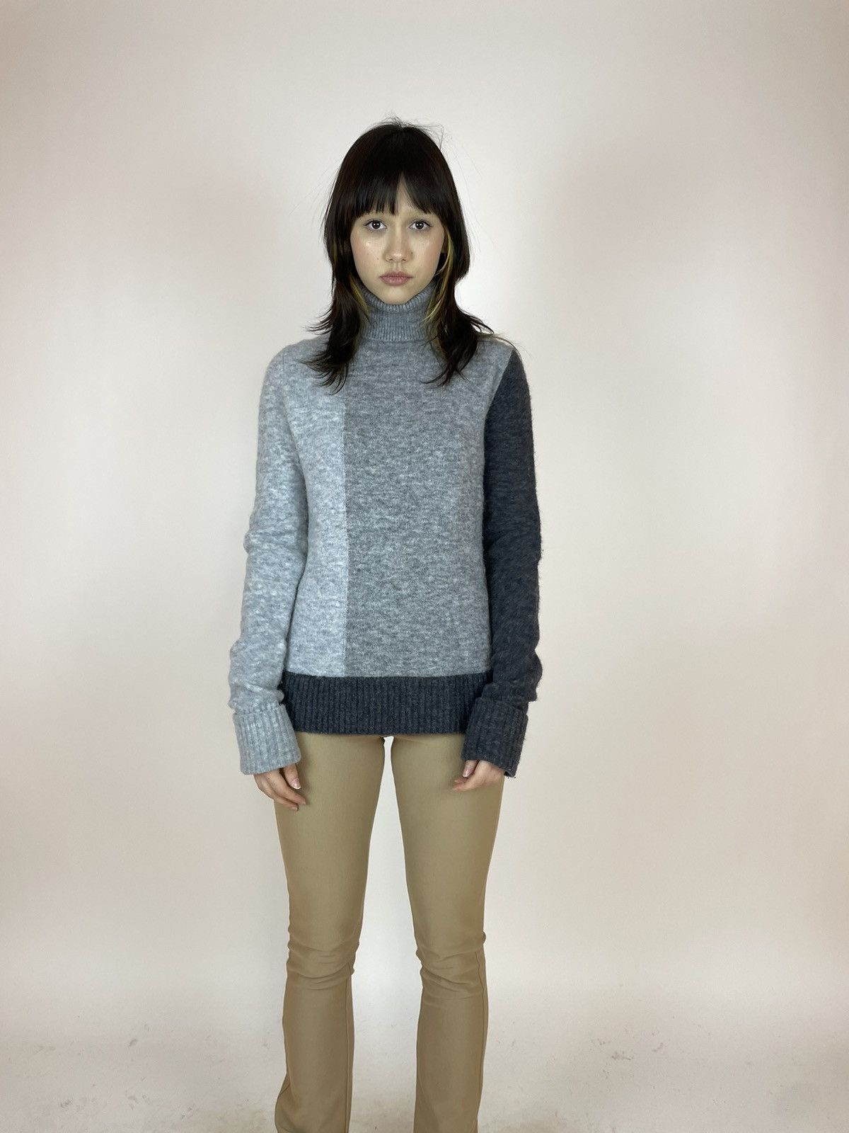 Cos COS turtleneck sweater Alpaca/wool/polyamide/Elastane grey Size XS / US 0-2 / IT 36-38 - 2 Thumbnail