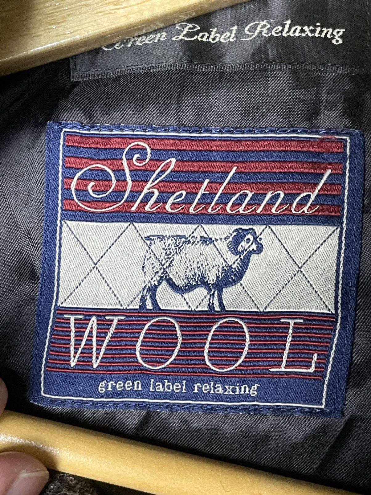 Japanese Brand × Vintage Green Label Relaxing Shetland Wool Long Coat (86) Size US XXS / EU 40 - 9 Thumbnail