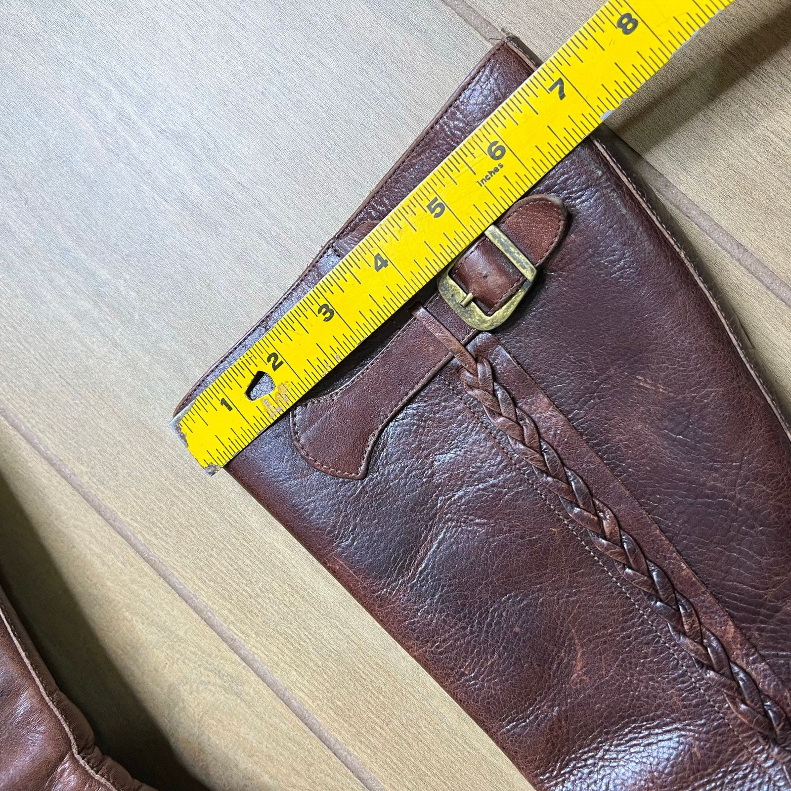 Vintage Vintage Super Leather Riding Boots Knee High Buckle Zip 7.5 Size US 7.5 / IT 37.5 - 6 Thumbnail