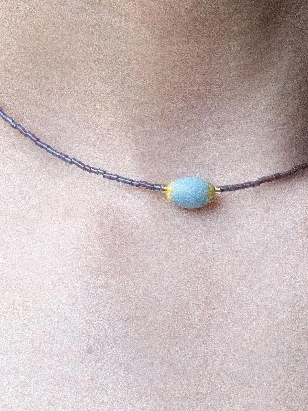 Handmade Handmade Millefiori Glass Seed Beads Necklace 16.1in Unisex Size ONE SIZE - 2 Thumbnail