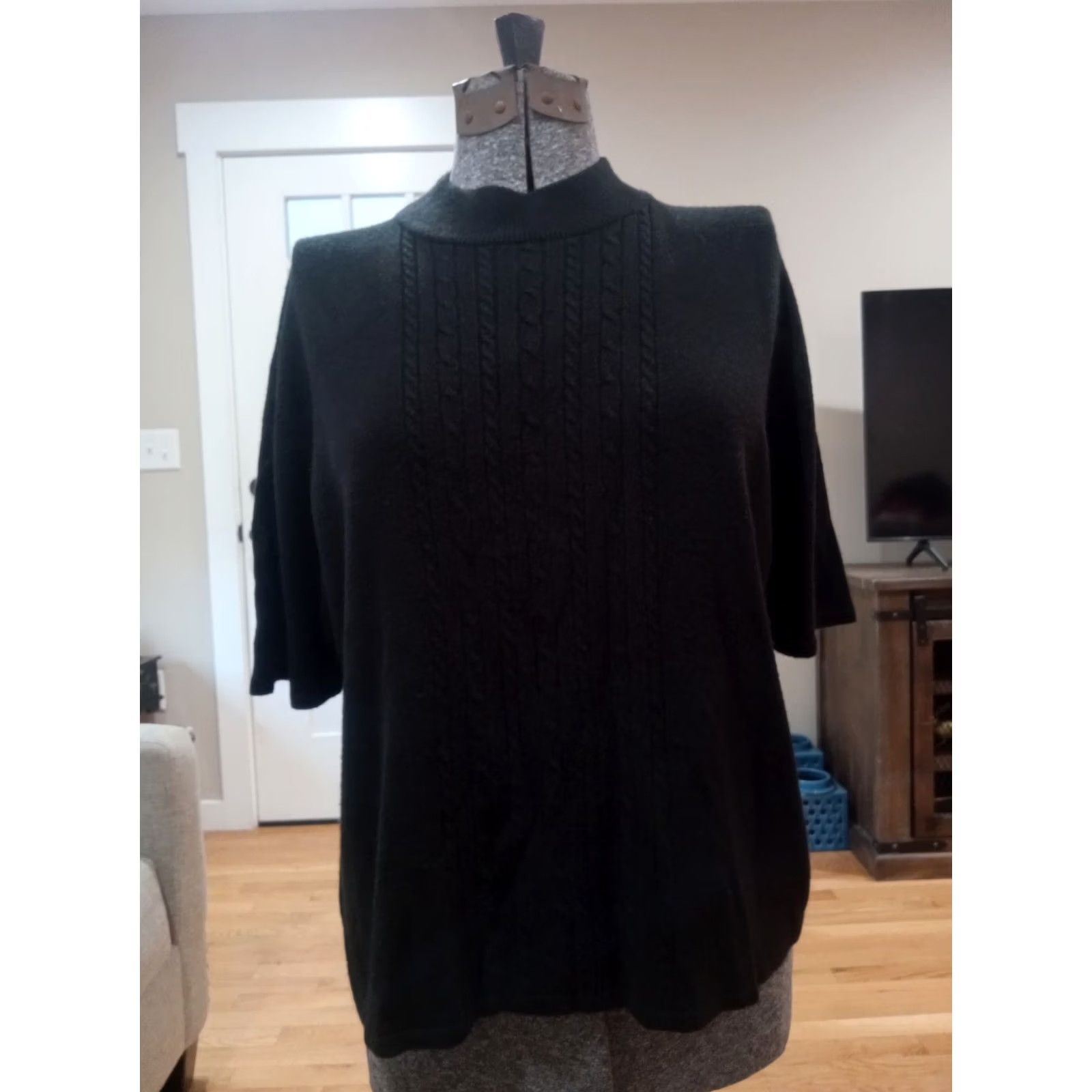 Vintage VINTAGE N touch Acrylic Turtle Neck Black Sweater XL Womens Pullover Turtleneck Size XL / US 12-14 / IT 48-50 - 3 Thumbnail