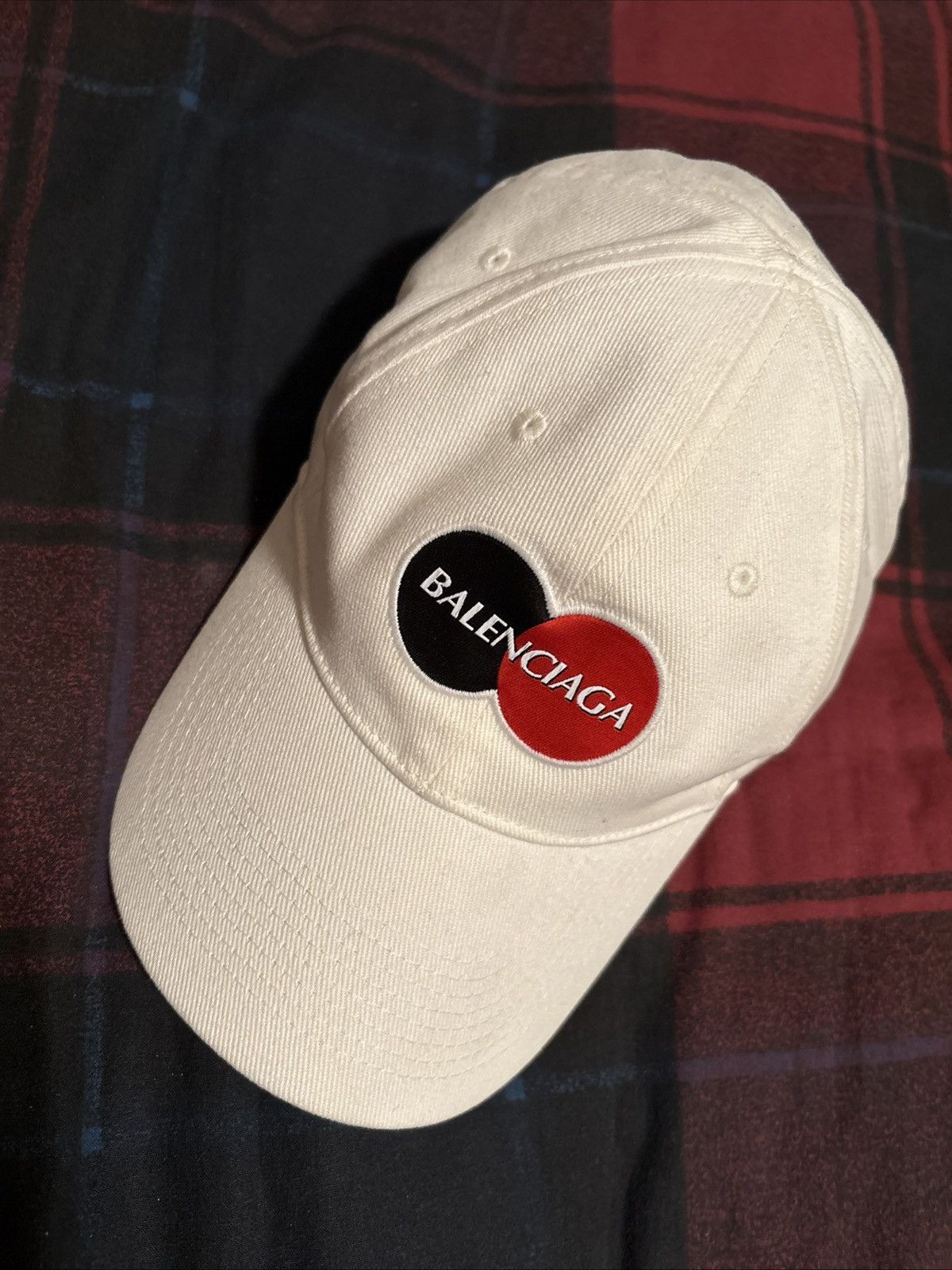 Balenciaga × Designer Balenciaga Mastercard Logo White Hat | Grailed