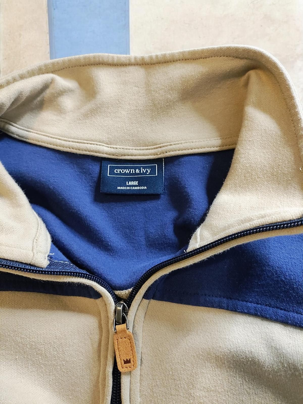 Other Crown & Ivy Men's Quarter-Zip Pullover Sweatshirt, Size L Size US L / EU 52-54 / 3 - 6 Thumbnail