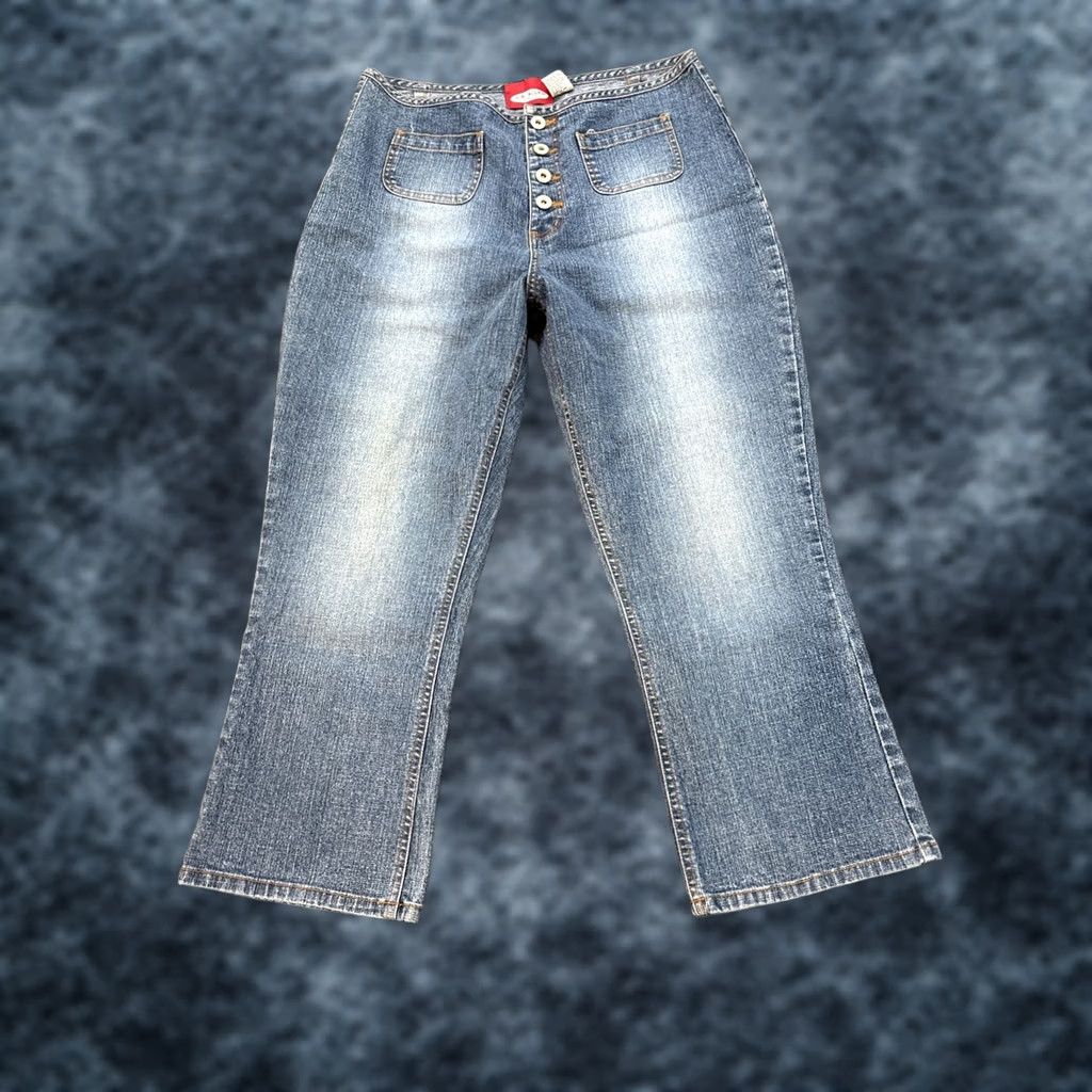 Vintage VINTAGE LA Blues Capri Jeans Womens 32x24 Button Fly Pockets Boho Blue 32 Waist Ladies Jeans Size 24" / US 00 / IT 34 - 1 Thumbnail