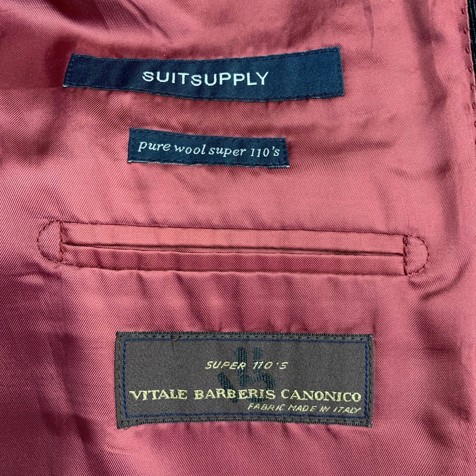 Suitsupply SUITSUPPLY Size 38 Long Black Wool Peak Lapel Sport Coat Size 38L - 8 Thumbnail