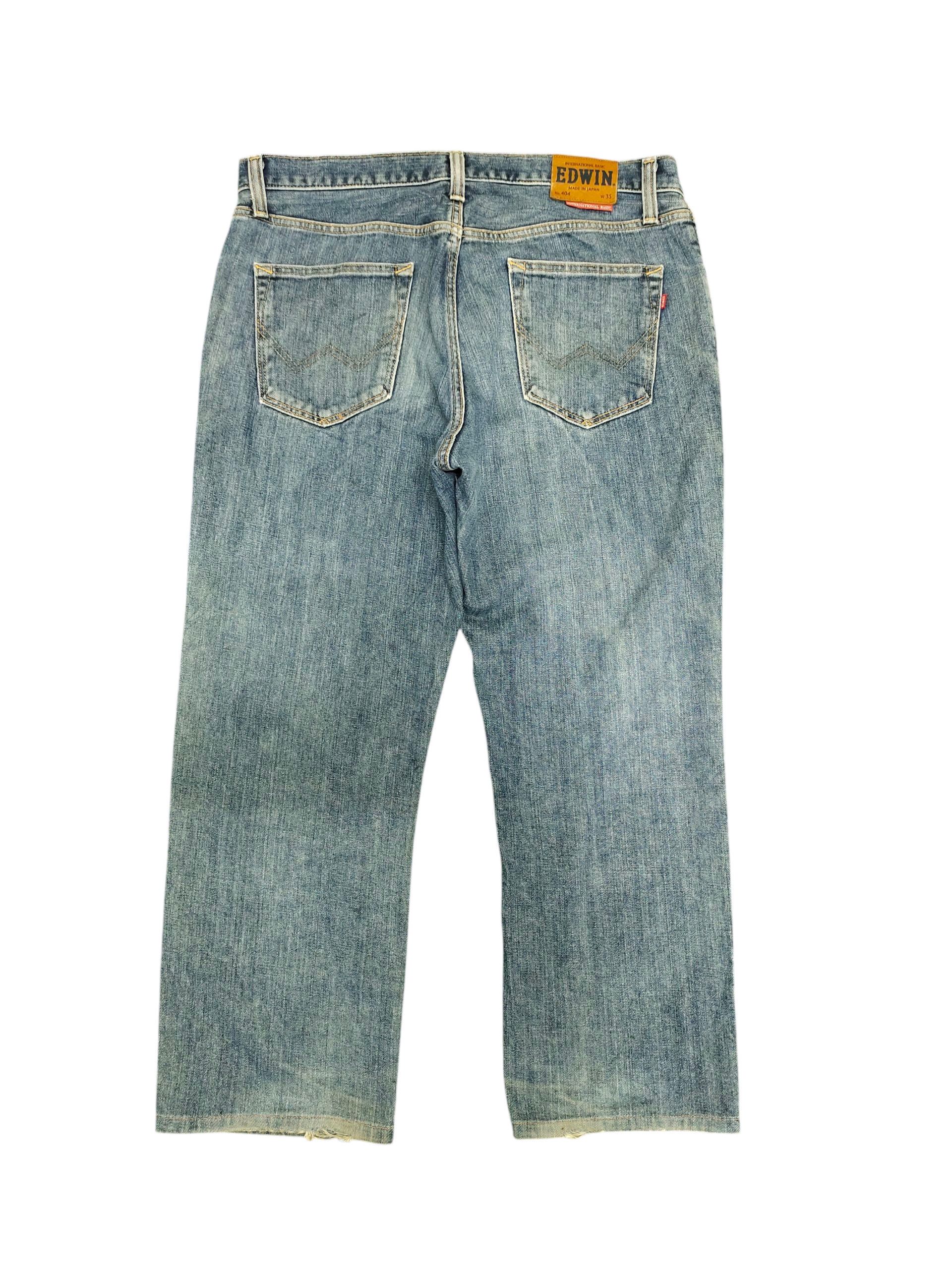 Comme des Garcons × Undercover Vintage 90s Edwin 404 Regular Distress Faded Denim Jeans Size US 35 - 8 Thumbnail