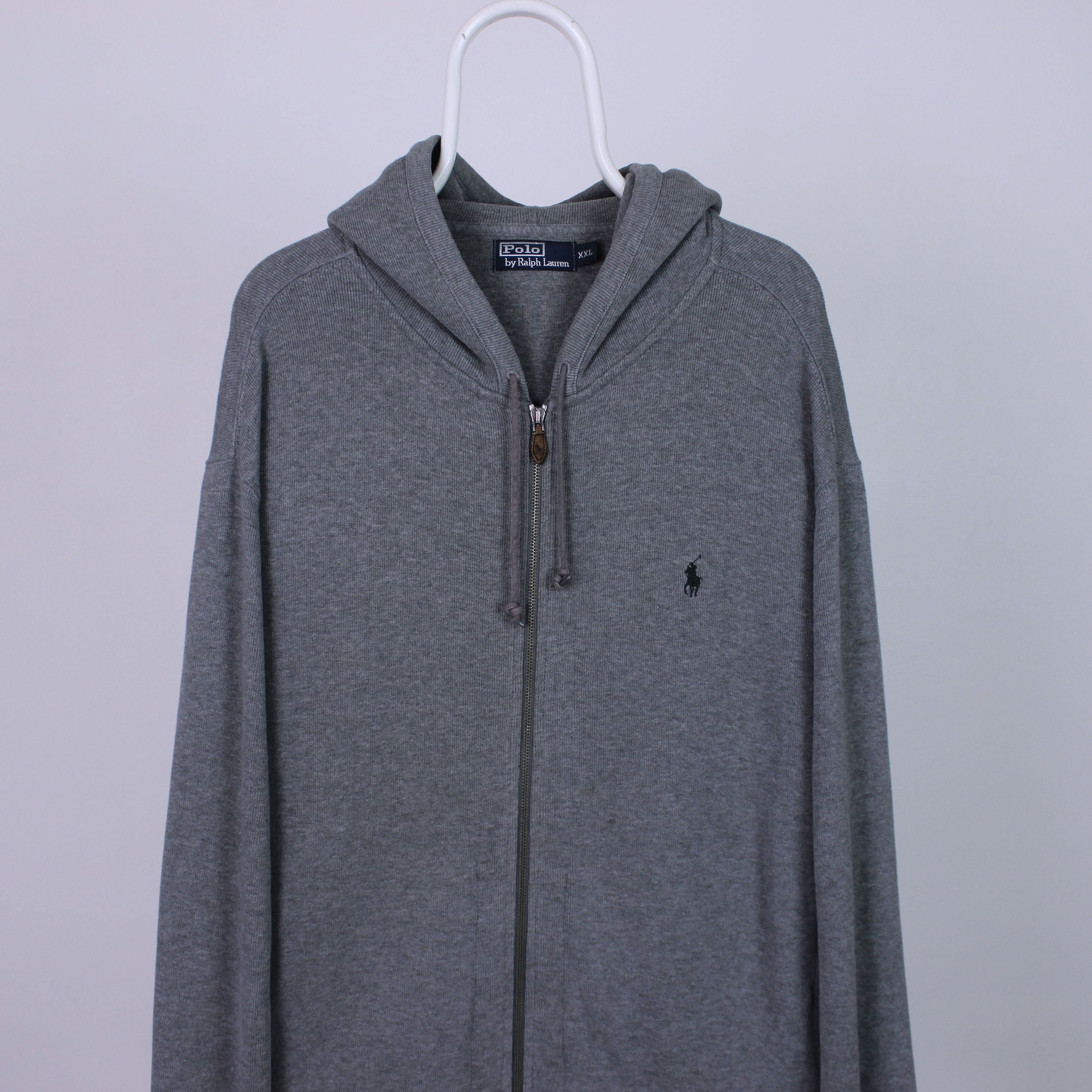 Ralph Lauren POLO RALPH LAUREN Sweat Full Zip Hoodie Men's XXL cotton gray type Vintage Second Hand main image 0