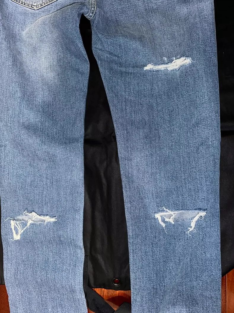 Saint Laurent Paris Saint Laurent Paris Cut jeans before and after, destroy bl Size US 31 - 4 Thumbnail