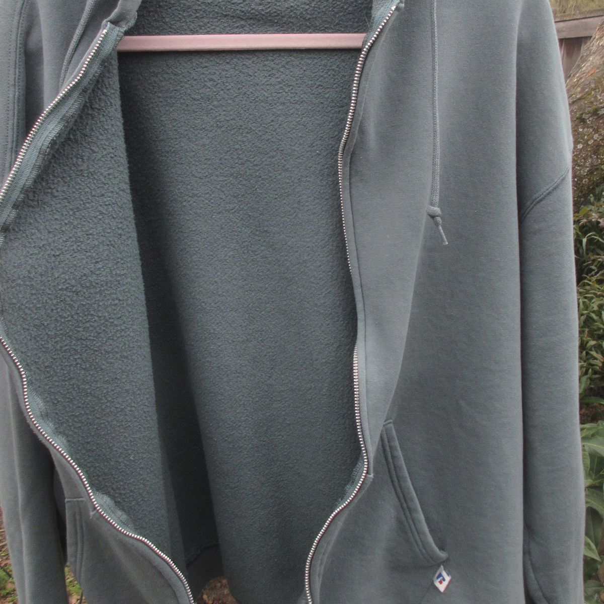 Other Vintage Russell Athletic Full Zip Hoodie Sage Green X Large Size US XL / EU 56 / 4 - 3 Thumbnail