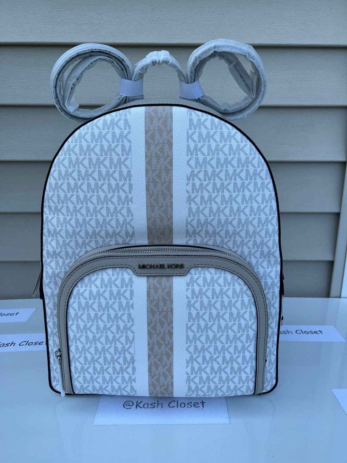 Michael Kors Jaycee Backpack Large Pocket Book MK Signature