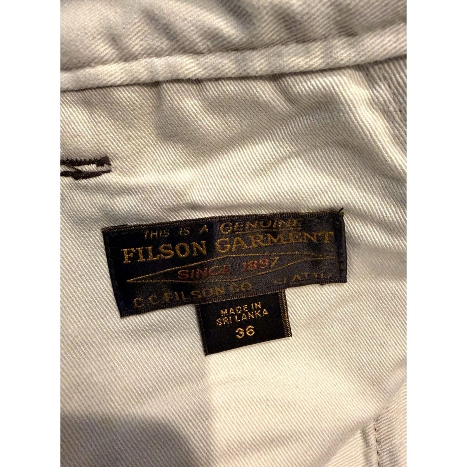 Filson Filson Pants Men’s 36 Regular Chino Canvas Cotton Twill Utility Size US 36 / EU 52 - 7 Thumbnail