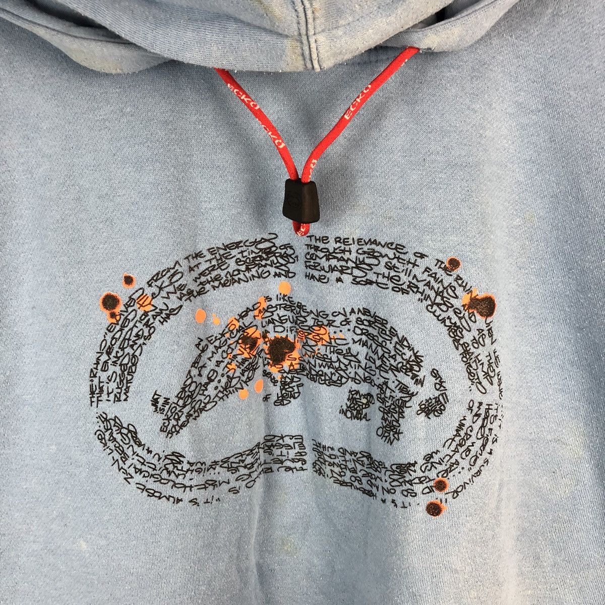 Ecko Unltd. Ecko Unltd vintage ripped baggie Blue Hoodie #A1957 Size US M / EU 48-50 / 2 - 9 Thumbnail