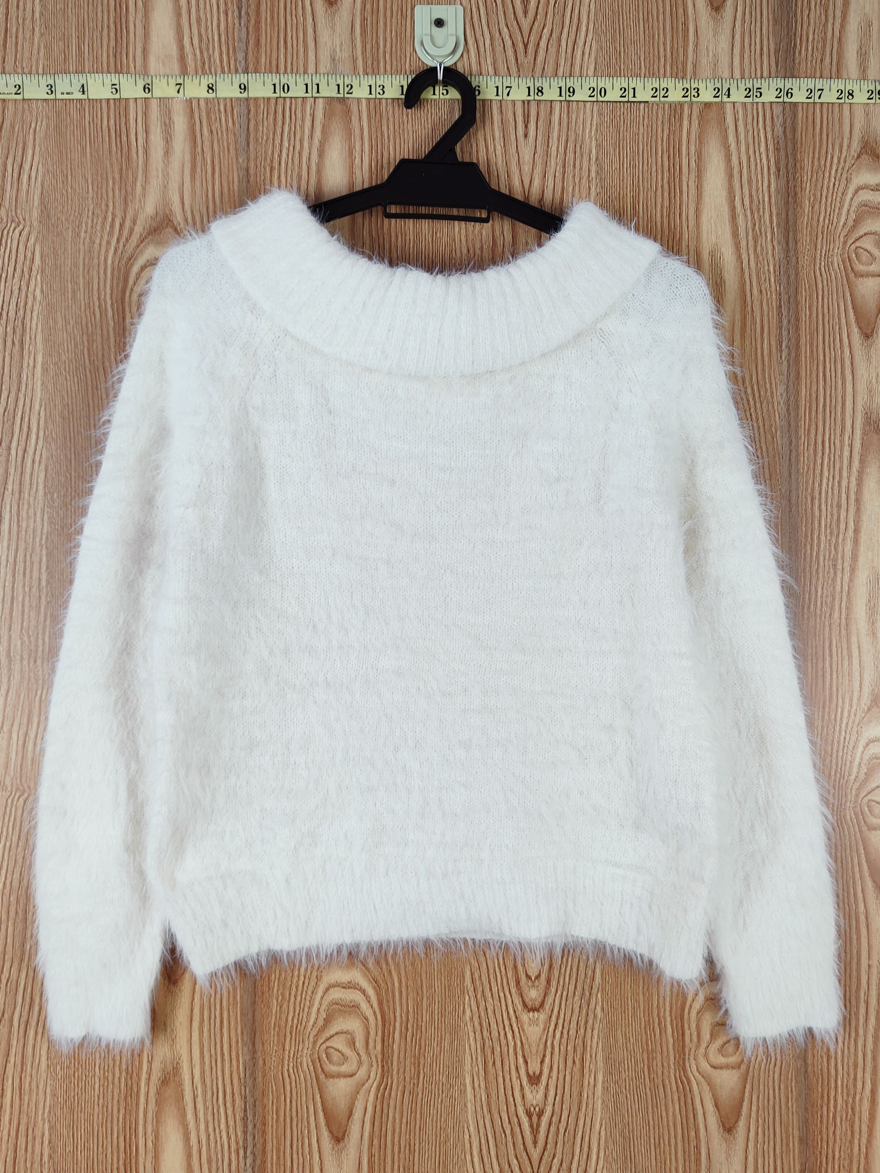 Japanese Brand × Vintage Vintage 💥 Khalita White Fur Mohair Knitwear Size M / US 6-8 / IT 42-44 - 1 Thumbnail