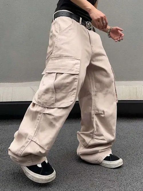 Jean Cargo Baggy Denim Casual Pants Oversized Size US 34 / EU 50 - 2 Thumbnail