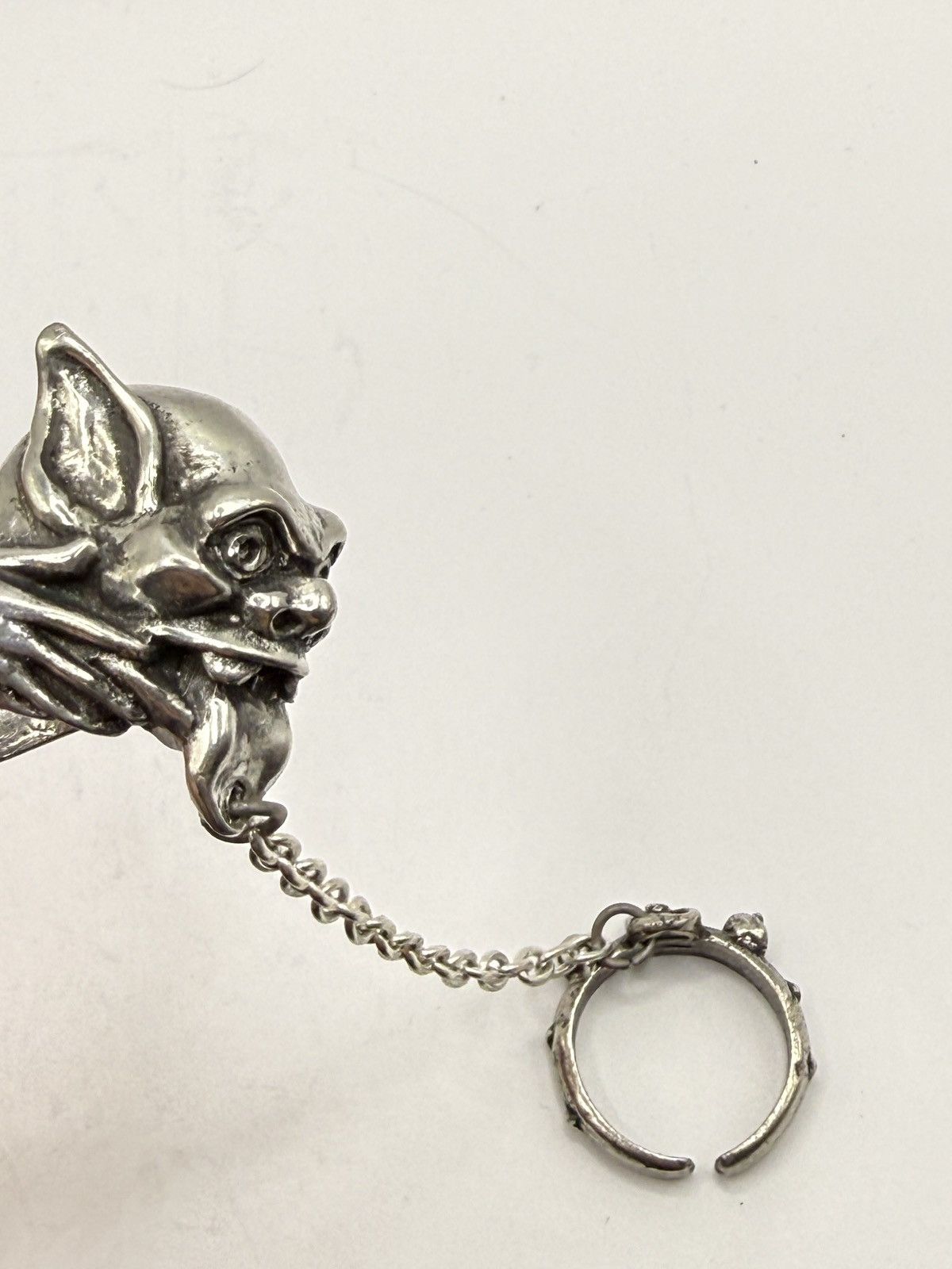Seditionaries Alchemy 2002 demon double-ring biker/goth chrome erd Size ONE SIZE - 1 Thumbnail
