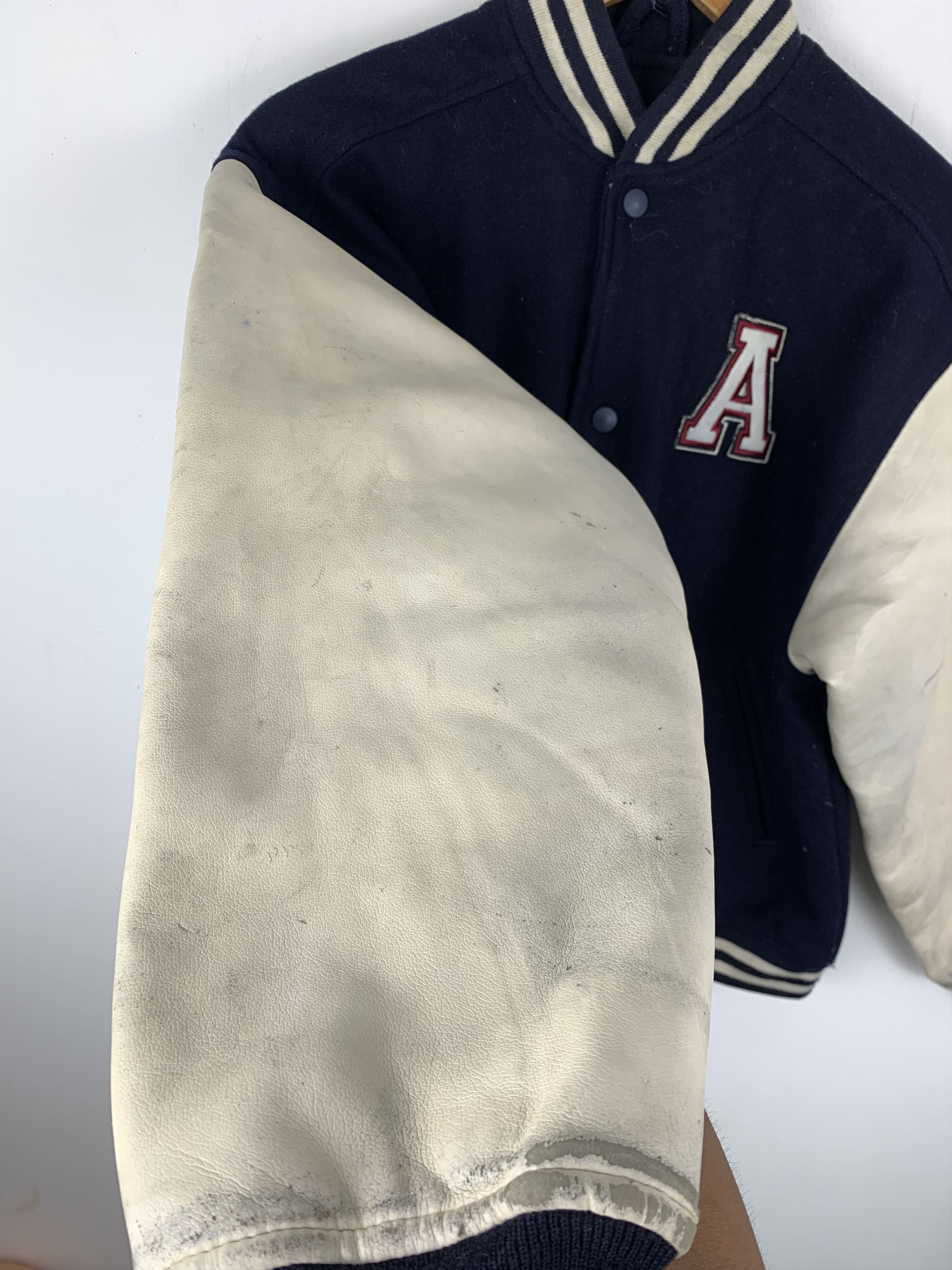 Arizona Jean Co. Vintage Arizona Sleeve Leather Varsity Jacket V0511 Size US L / EU 52-54 / 3 - 9 Thumbnail
