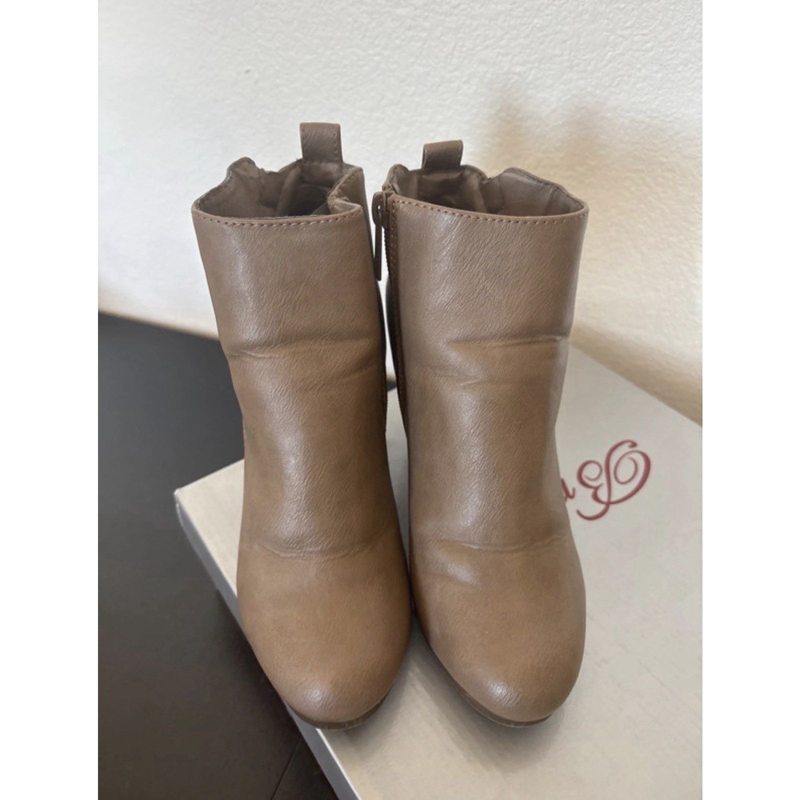 Other Breckelle’s Gail Size 6 Taupe Booties W/ Chunky Heel Size US 6 / IT 36 - 2 Thumbnail