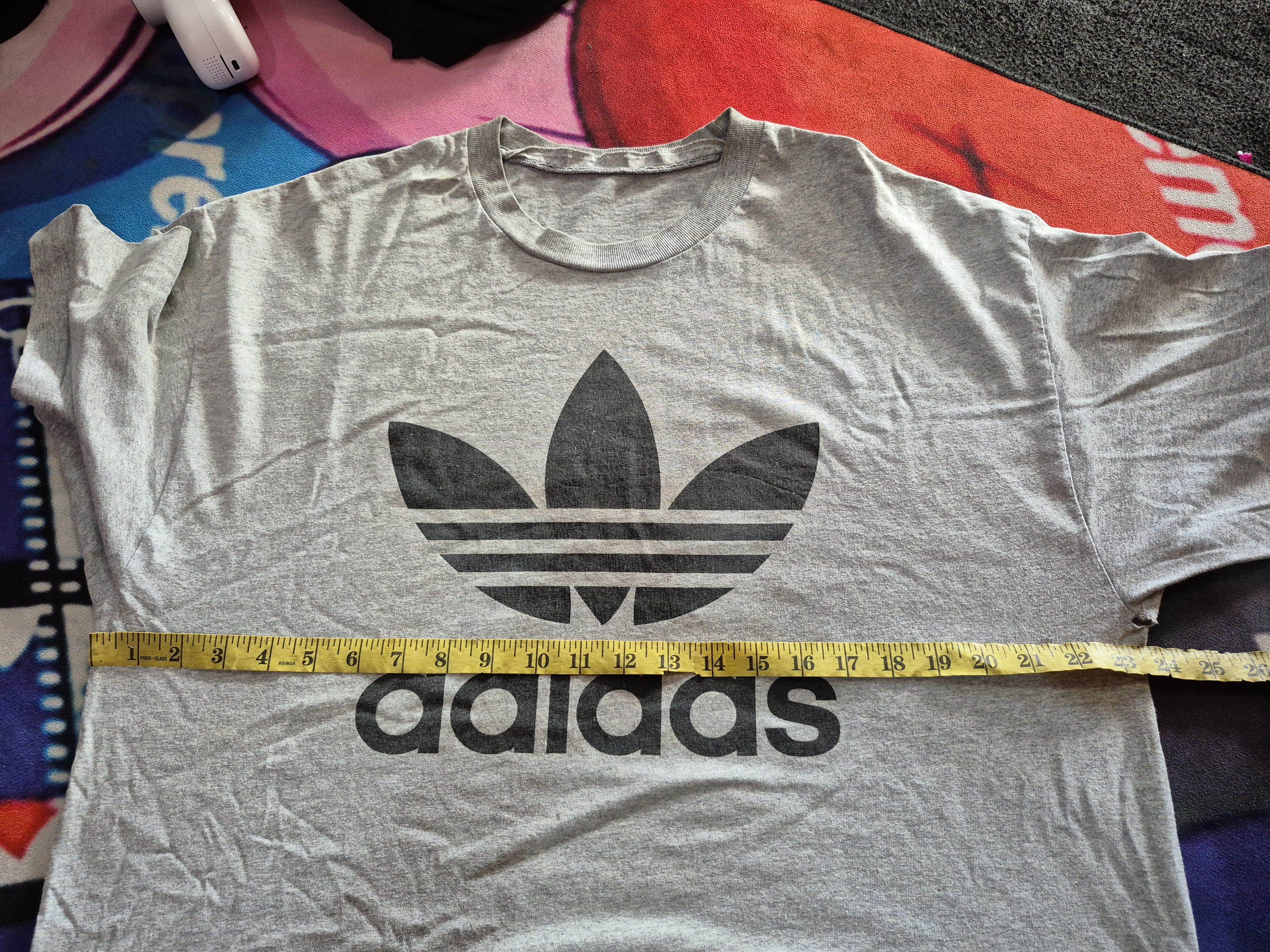 Vintage 🔥 Vintage Adidas Big Logo Backhit Tee Size US XL / EU 56 / 4 - 8 Thumbnail