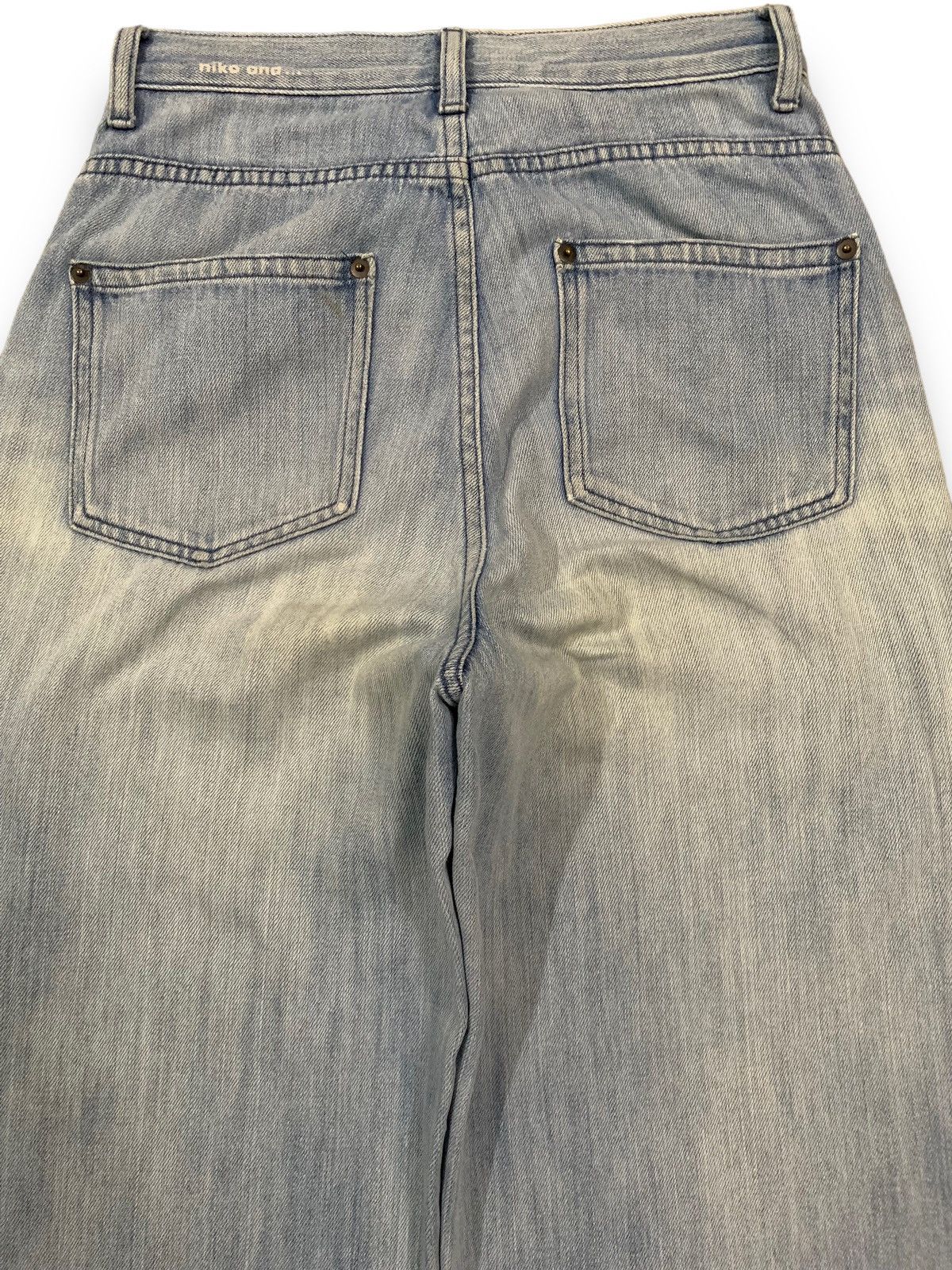 Japanese Brand Vintage Y2K Japanese Brand Baggy Wide Leg Distressed Jeans Size 26" / US 2 / IT 38 - 10 Thumbnail