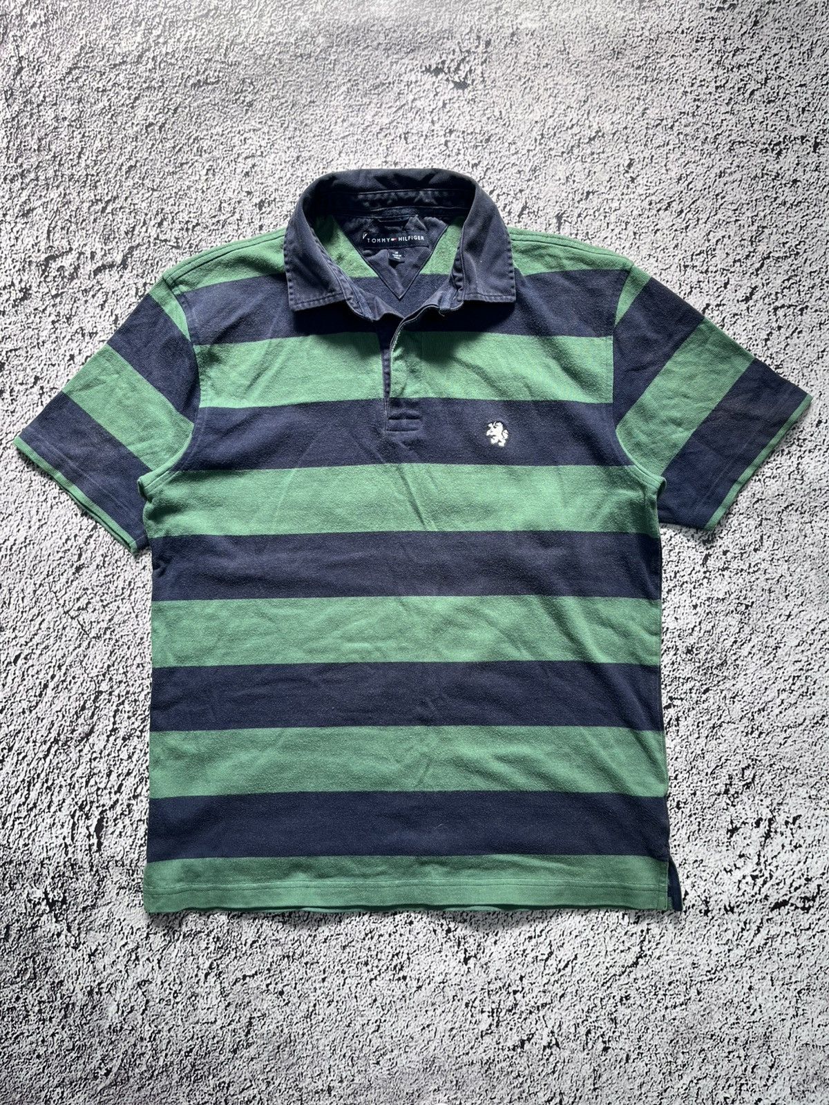 Tommy Hilfiger Vintage Tommy Hilfiger Rugby Shirt Lion Striped Polo size M Size US M / EU 48-50 / 2 - 2 Thumbnail