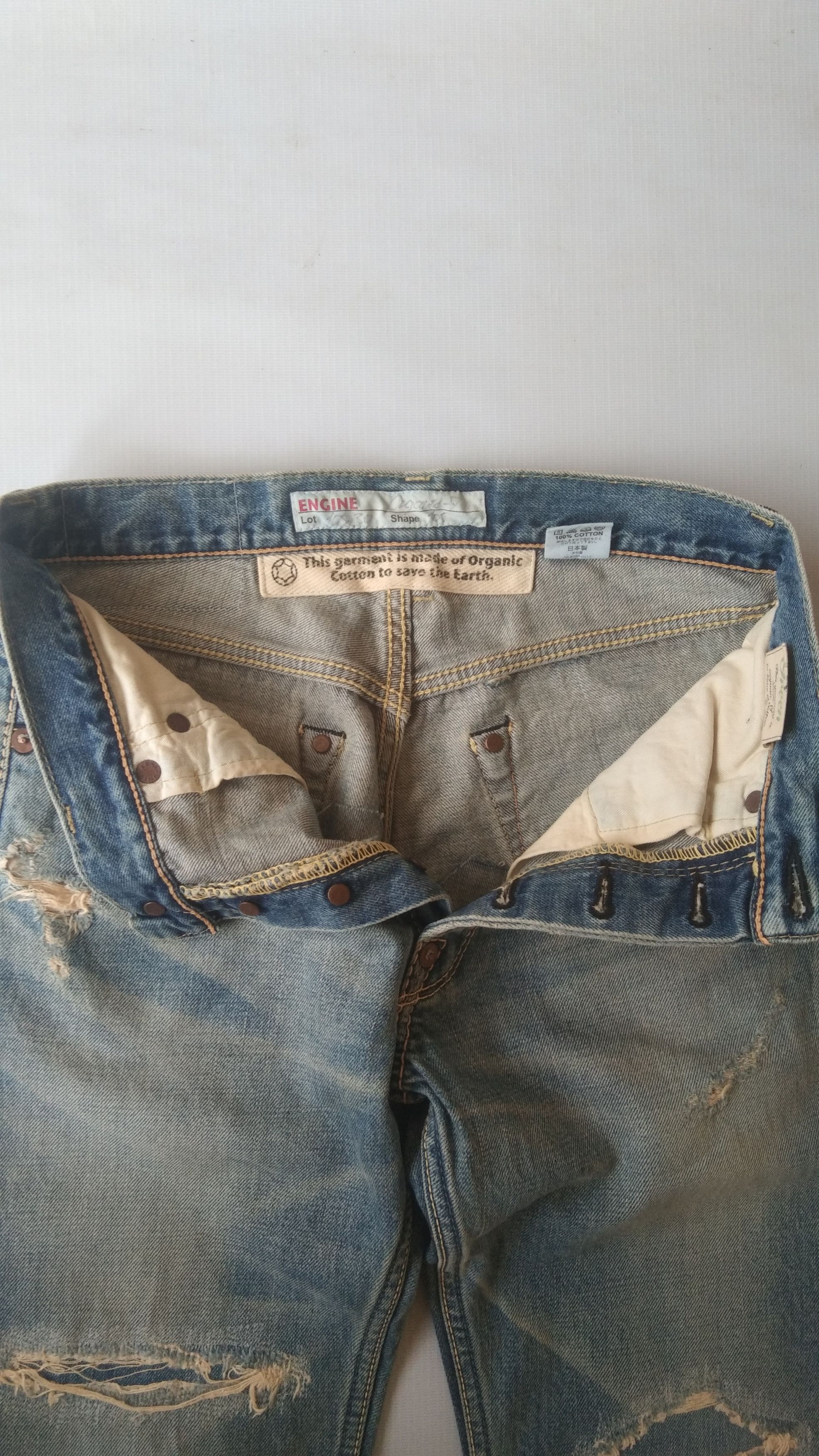 Japanese Brand Distress jeans Engine label selved Size US 28 / EU 44 - 7 Thumbnail