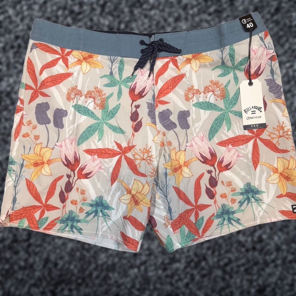 Billabong Billabong Board Shorts NWT Floral Recycler Good Times Pro 40 Multicolor Short Length Men Size US 40 / EU 56 - 1 Thumbnail