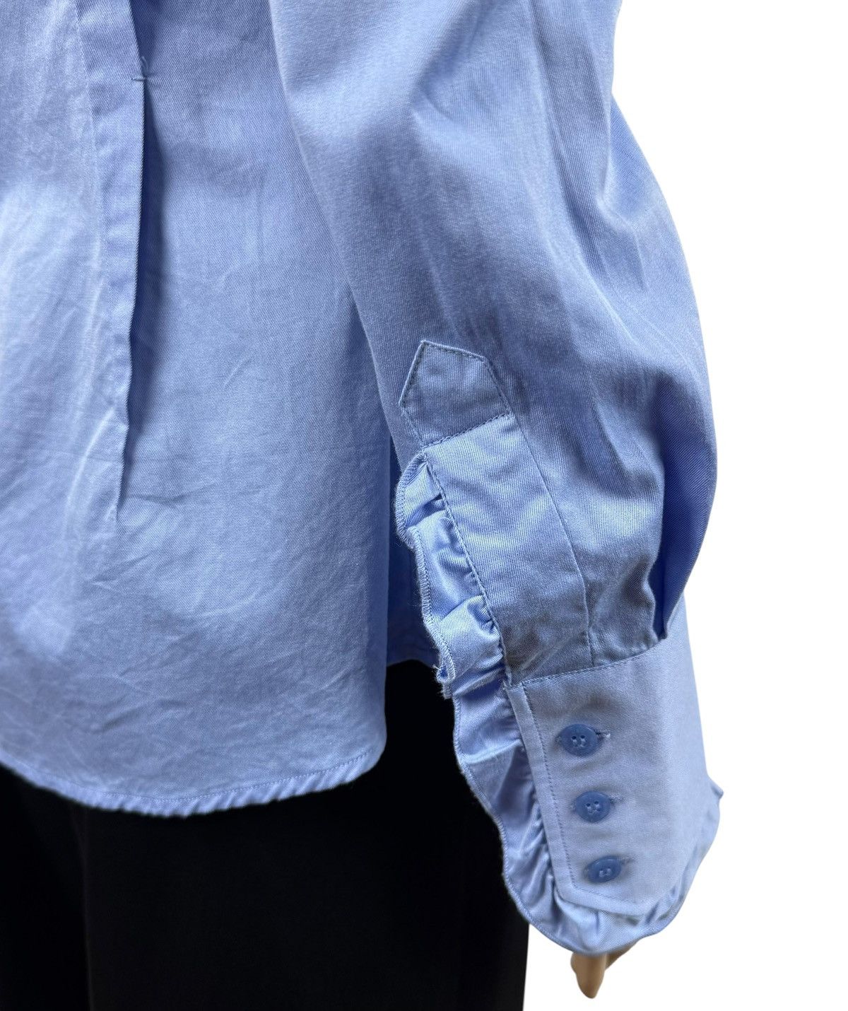 Dolce & Gabbana Dolce & Gabbana Blue Blouse Shirt Button Up Ruffled size 40 Size S / US 4 / IT 40 - 8 Thumbnail