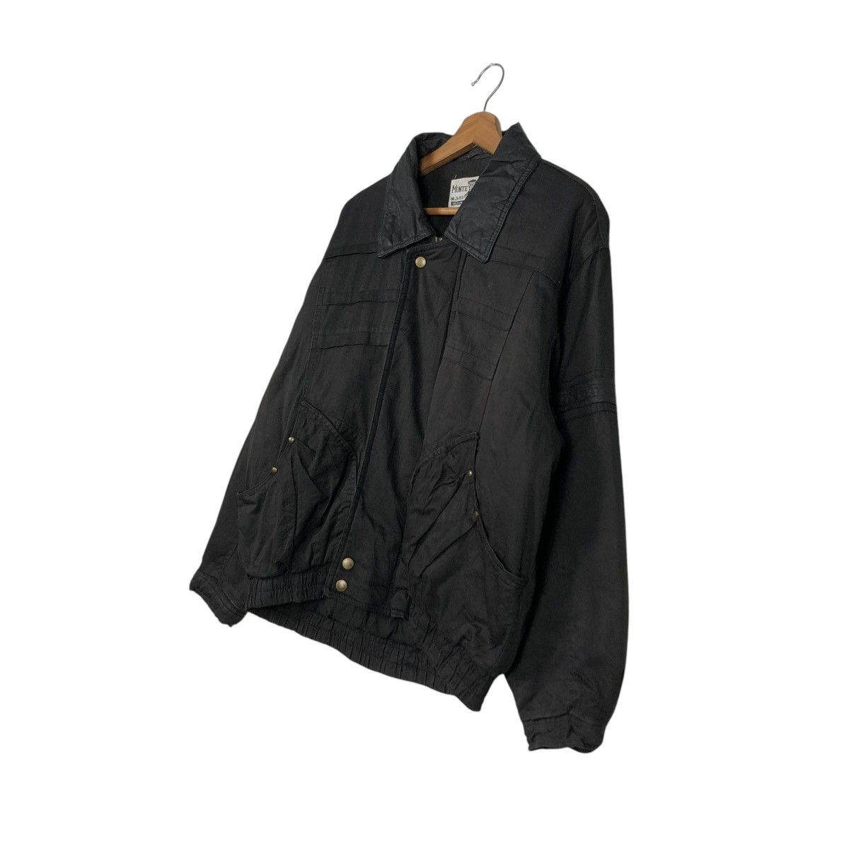 Japanese Brand 🔥ICONIC BLACK VINTAGE BOMBER JACKET PARACHUTE MONTE VISO Size US M / EU 48-50 / 2 - 4 Thumbnail