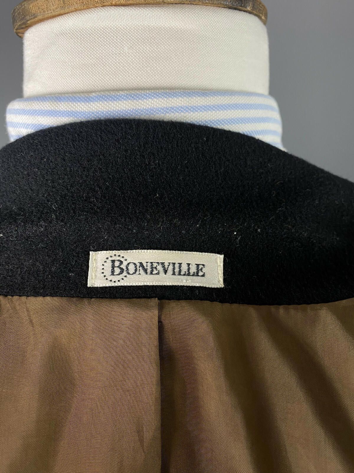Boneville Men Boneville Black Wool Blazer Coat Jacket Size 50 Size US M / EU 48-50 / 2 - 9 Thumbnail