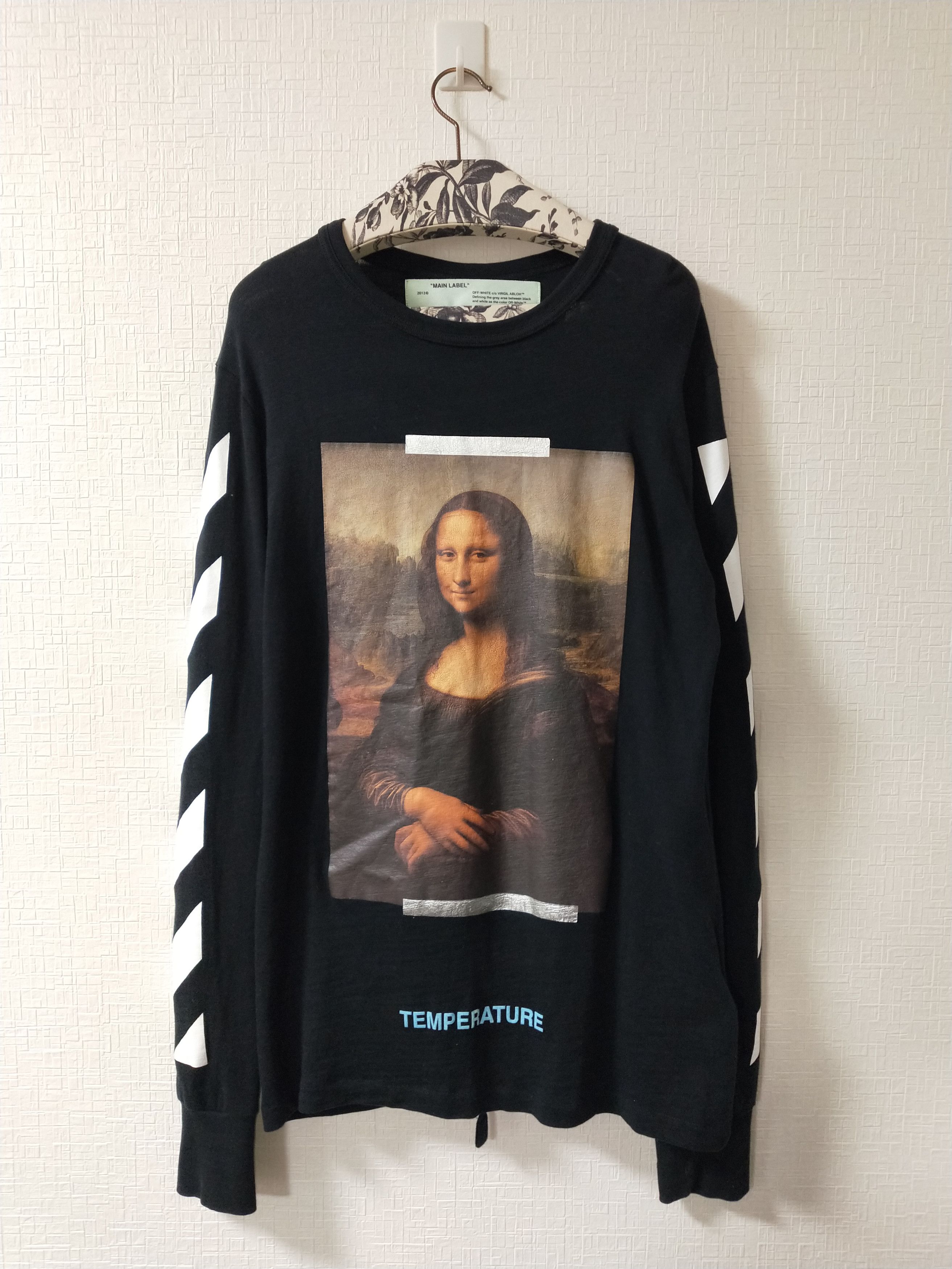 image of Off White Mona Lisa Arrows L/s Tee in Black, Men's (Size XS)