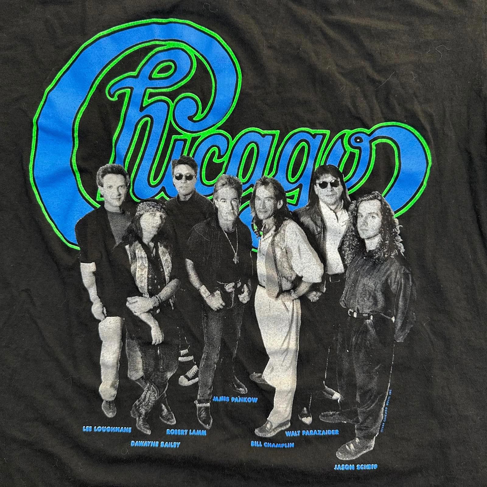 Hanes Hanes Unisex T-shirt Large Black Chicago Band Graphic Size ONE SIZE - 3 Thumbnail