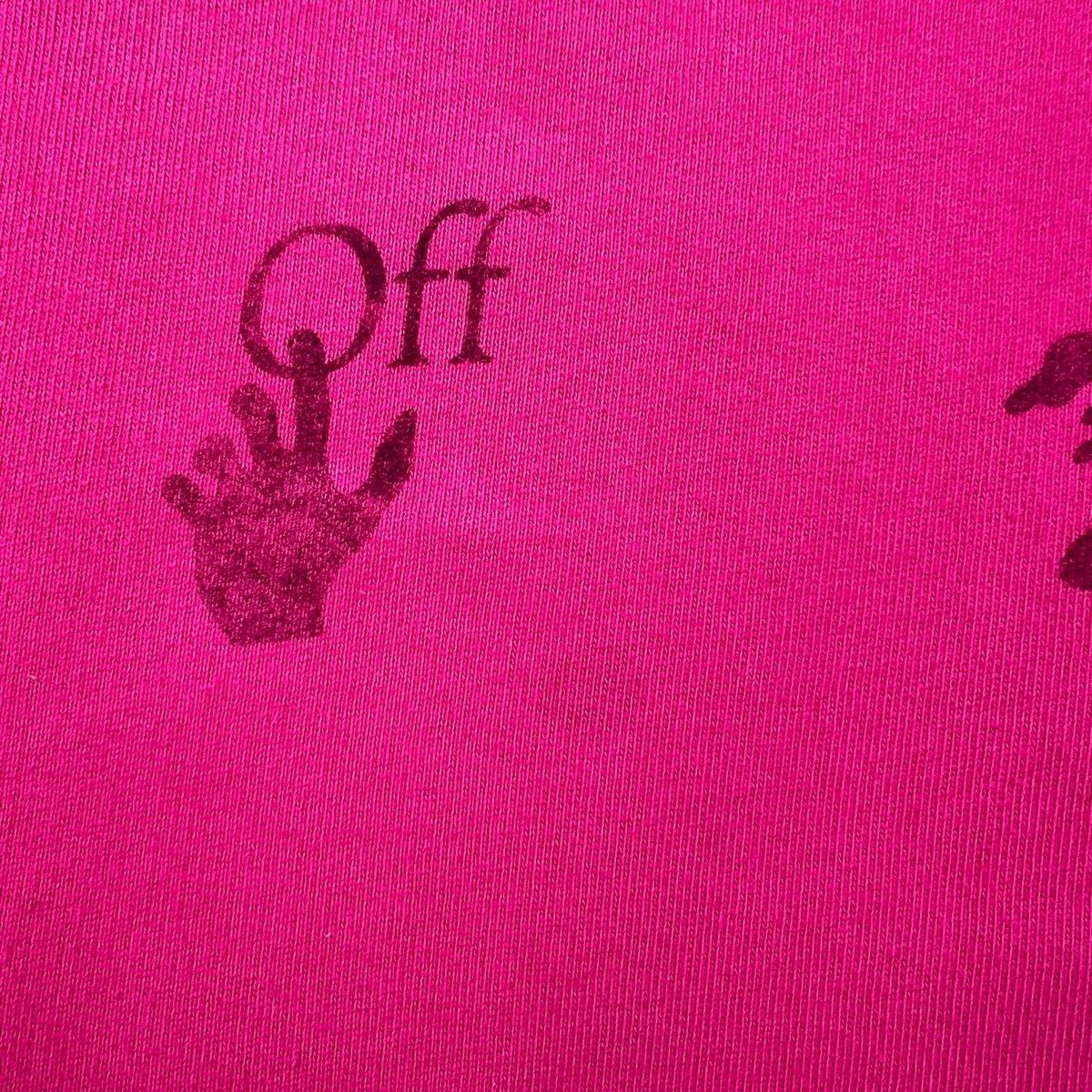Off-White Off-White Hand Print Distressed Pink Sweatshirt Size US L / EU 52-54 / 3 - 4 Thumbnail