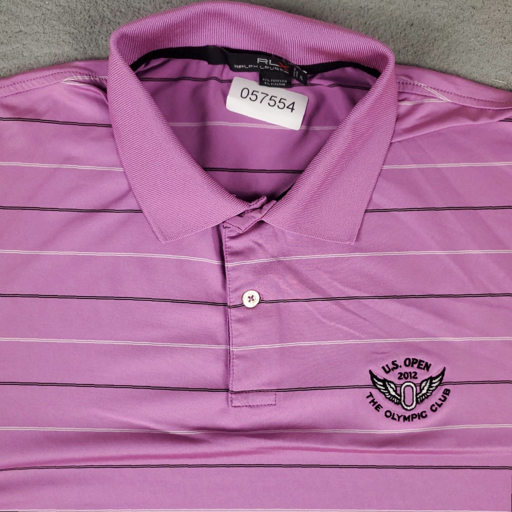 Ralph Lauren Ralph Lauren RLX Polo Shirt Mens XL Purple Striped Short Sleeve Golf Size US XL / EU 56 / 4 - 2 Thumbnail
