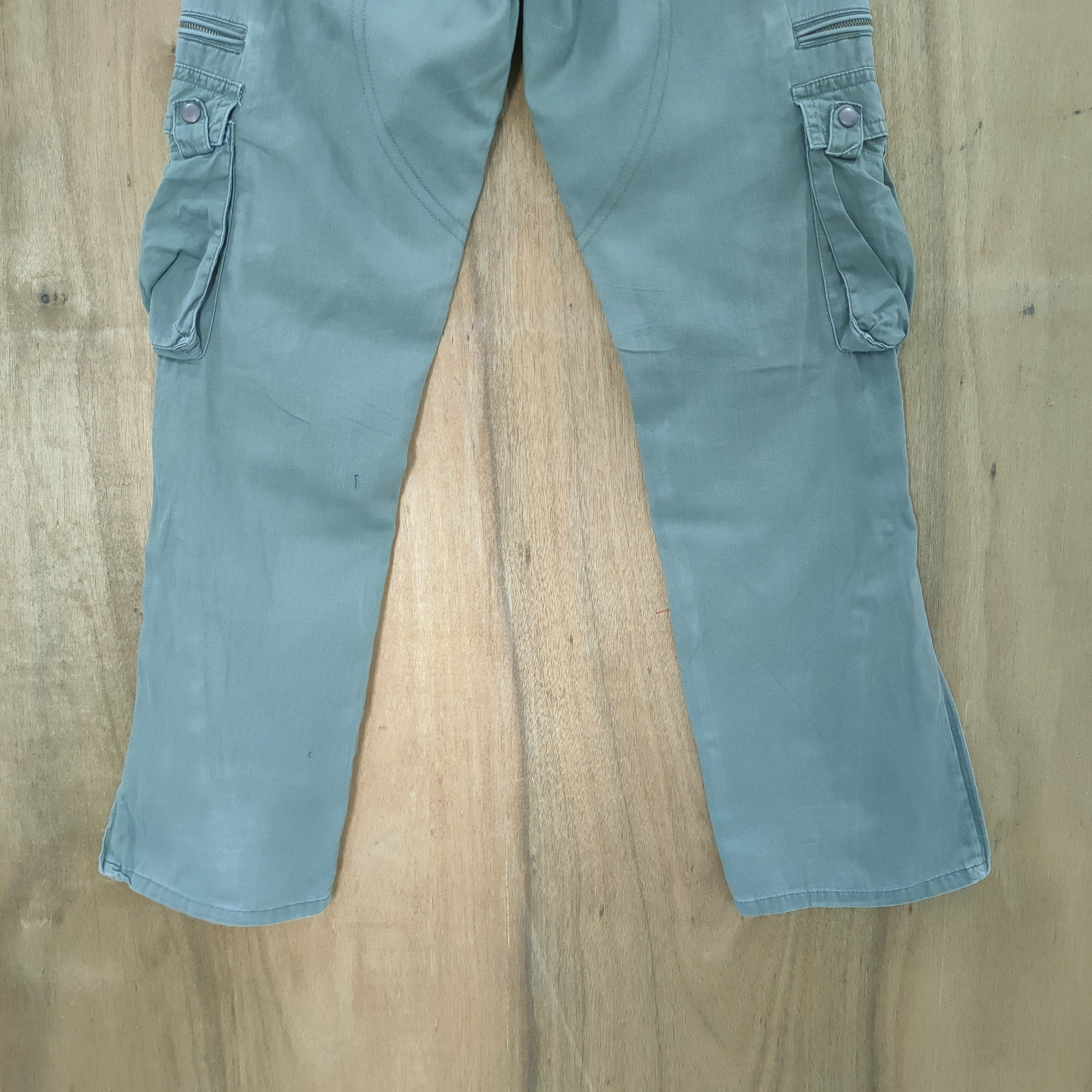 Japanese Brand VINTAGE I.P ZONE FADED GREEN CARGO PANTS Size US 30 / EU 46 - 10 Thumbnail