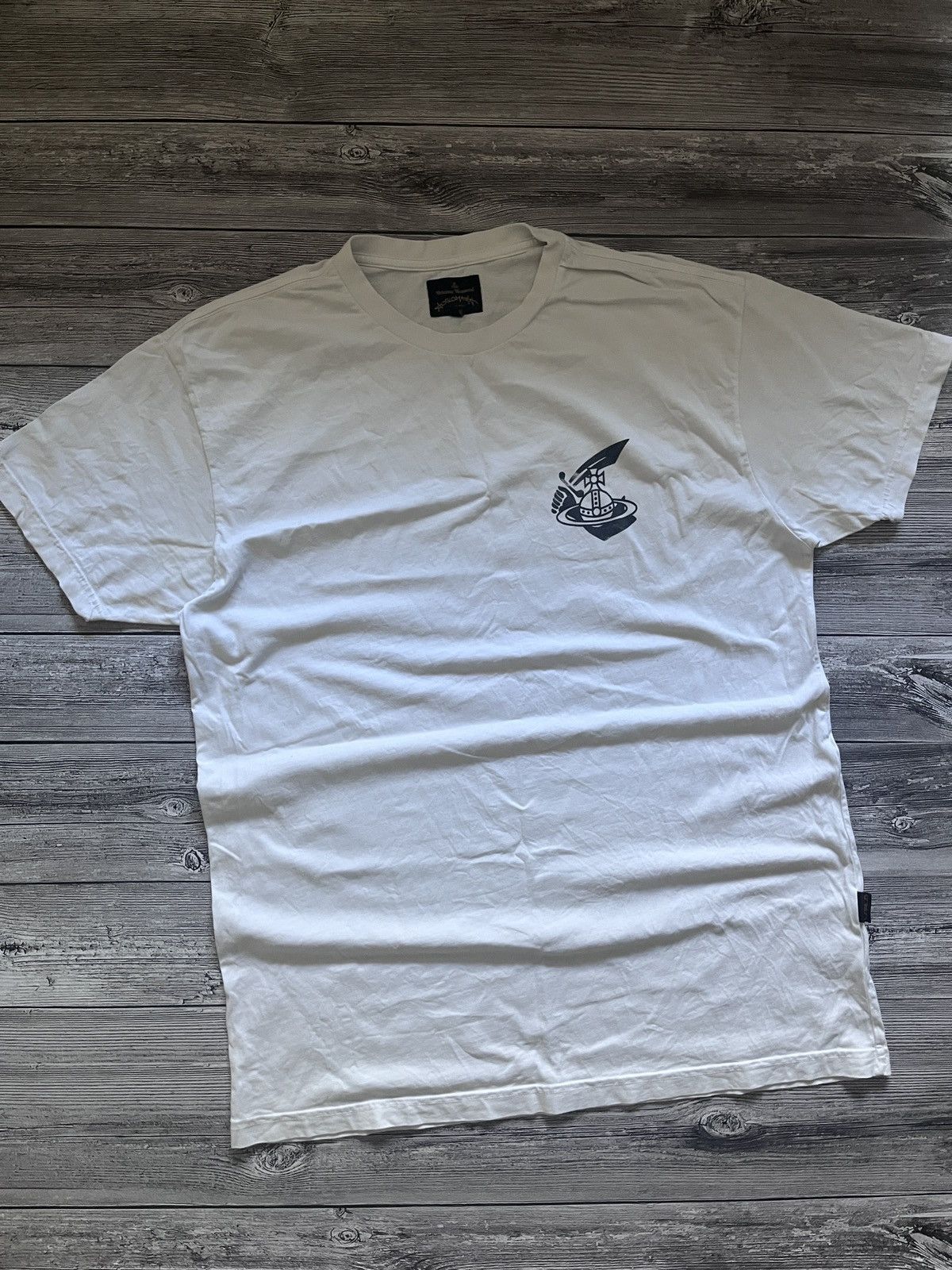 Vivienne Westwood Vivienne Westwood Anglomania White Logo T-Shirt Size US XL / EU 56 / 4 - 1 Thumbnail