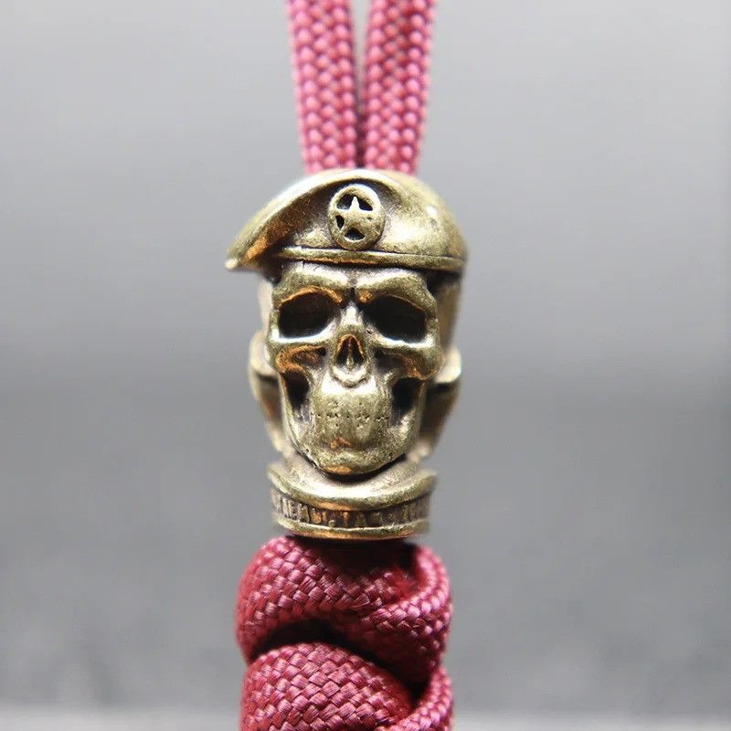 Handmade 3Pcs Skull Soldier Knife Beads Paracord Bead Zipper Umbrella Size ONE SIZE - 4 Thumbnail