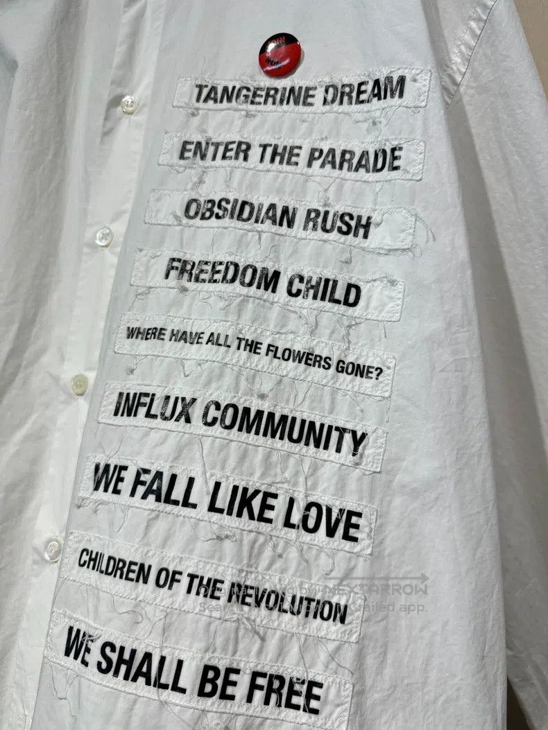Raf Simons Raf simons Medal slogan long-sleeved shirt Size US M / EU 48-50 / 2 - 2 Thumbnail