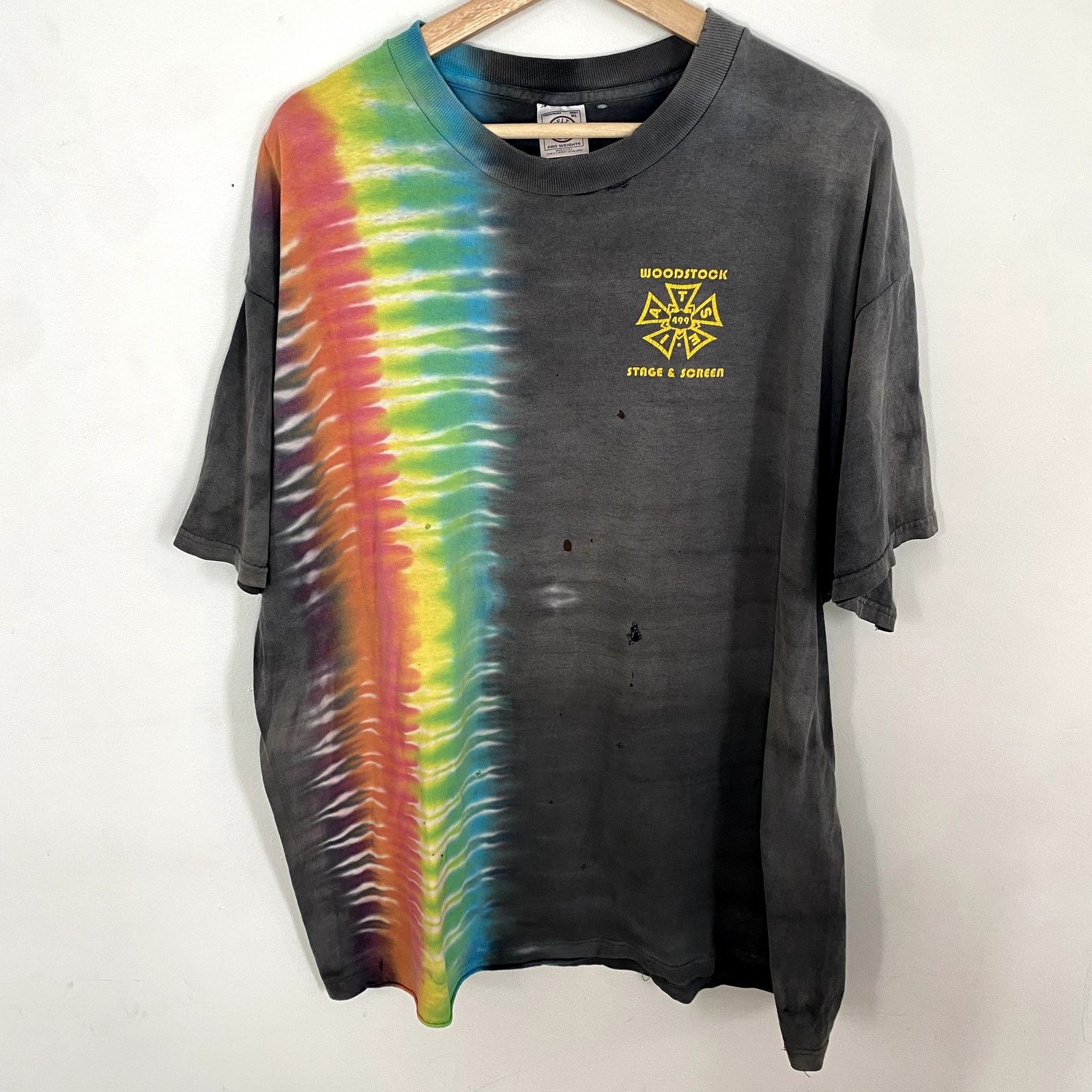 Vintage Woodstock Staff Local Crew Union Tie Dye T Shirt