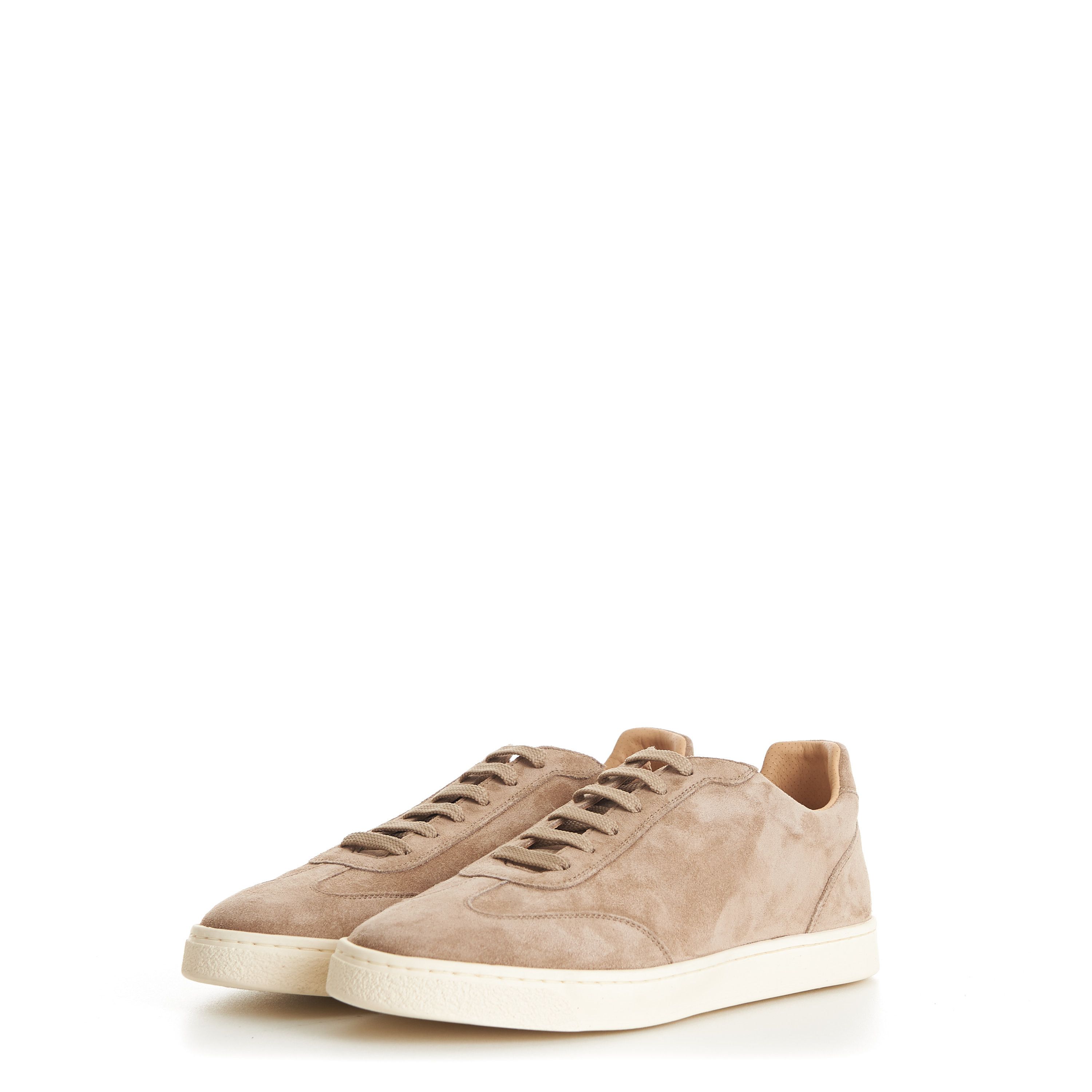 Brunello Cucinelli Light Brown Suede Sneakers - Natural Rubber Sole Size US 7.5 / EU 40-41 - 4 Thumbnail