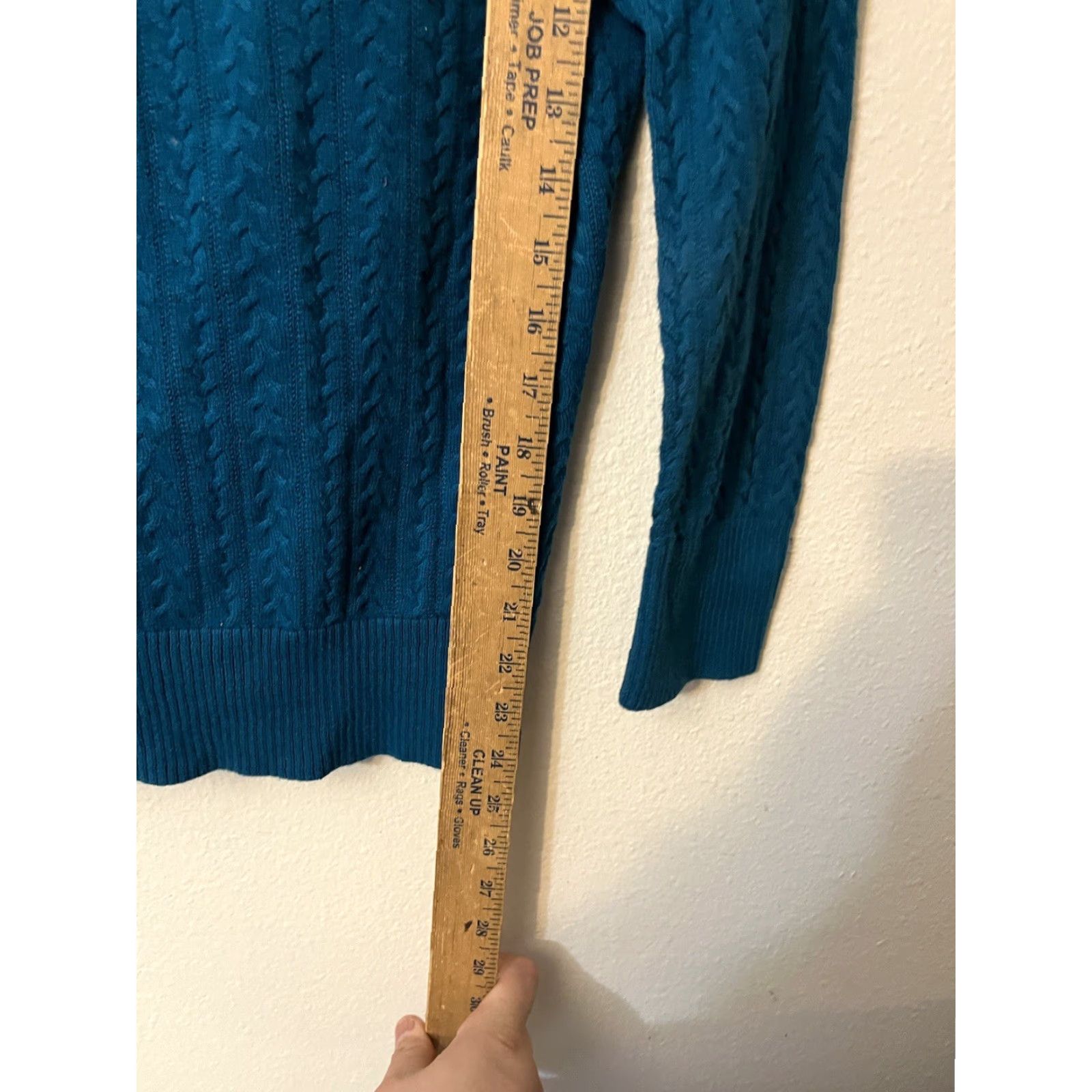 Talbots Talbots Cardigan Sweater Women Small Blue Pima Cotton Cable Knit V-Neck 3/4 Sleeve Buttoned Casual Regular Top Pullover Knitwear Vintage: No Size S / US 4 / IT 40 - 4 Thumbnail