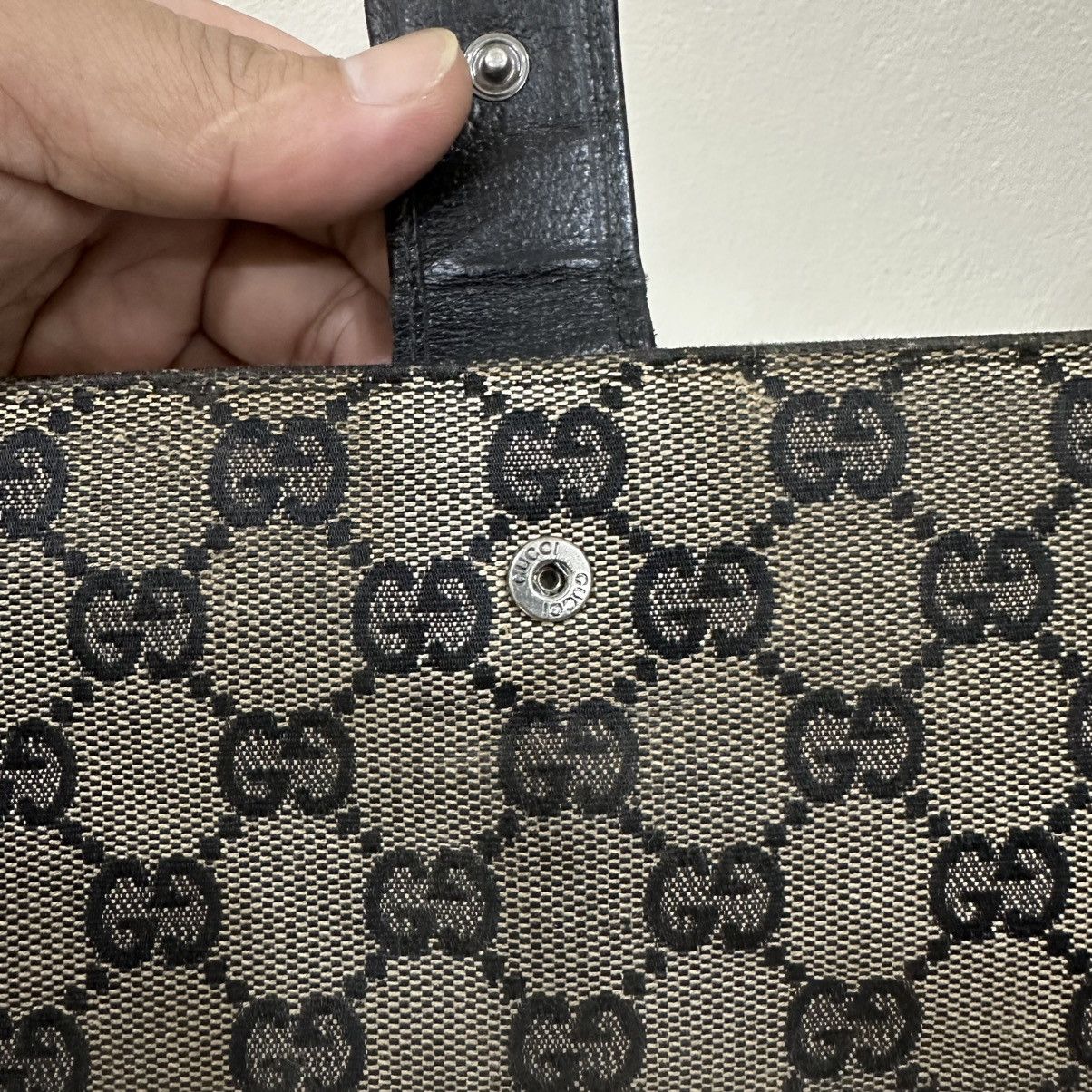 Gucci ‼️LASTDROP‼️AUTHENTIC GUCCI GG CANVAS BLACK LONG WALLET PURSES Size ONE SIZE - 9 Thumbnail