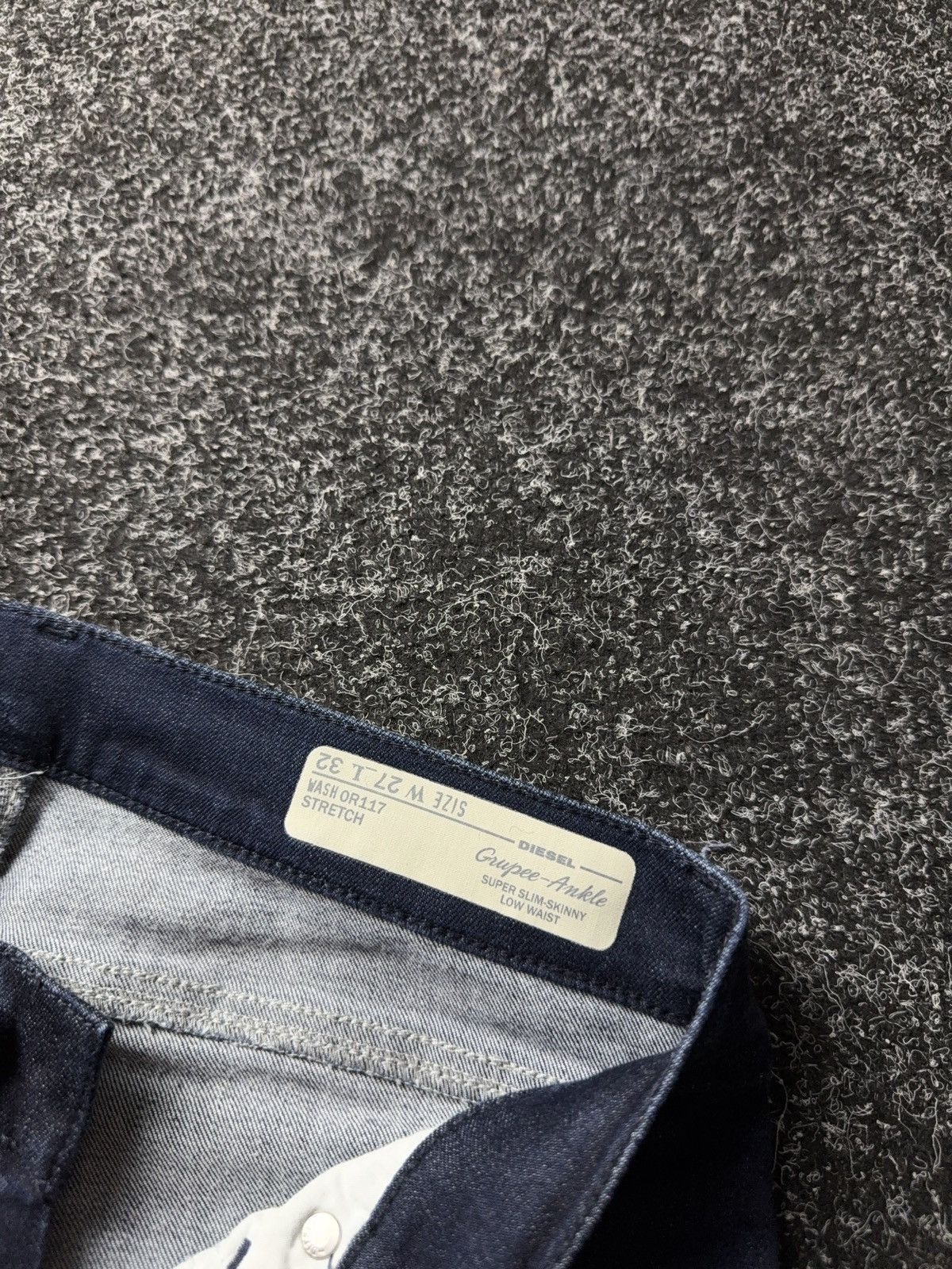 Diesel Luxury Diesel Grupee Ankle Skinny Jeans Dark Blue Stretch Size 27" / US 4 / IT 40 - 9 Thumbnail