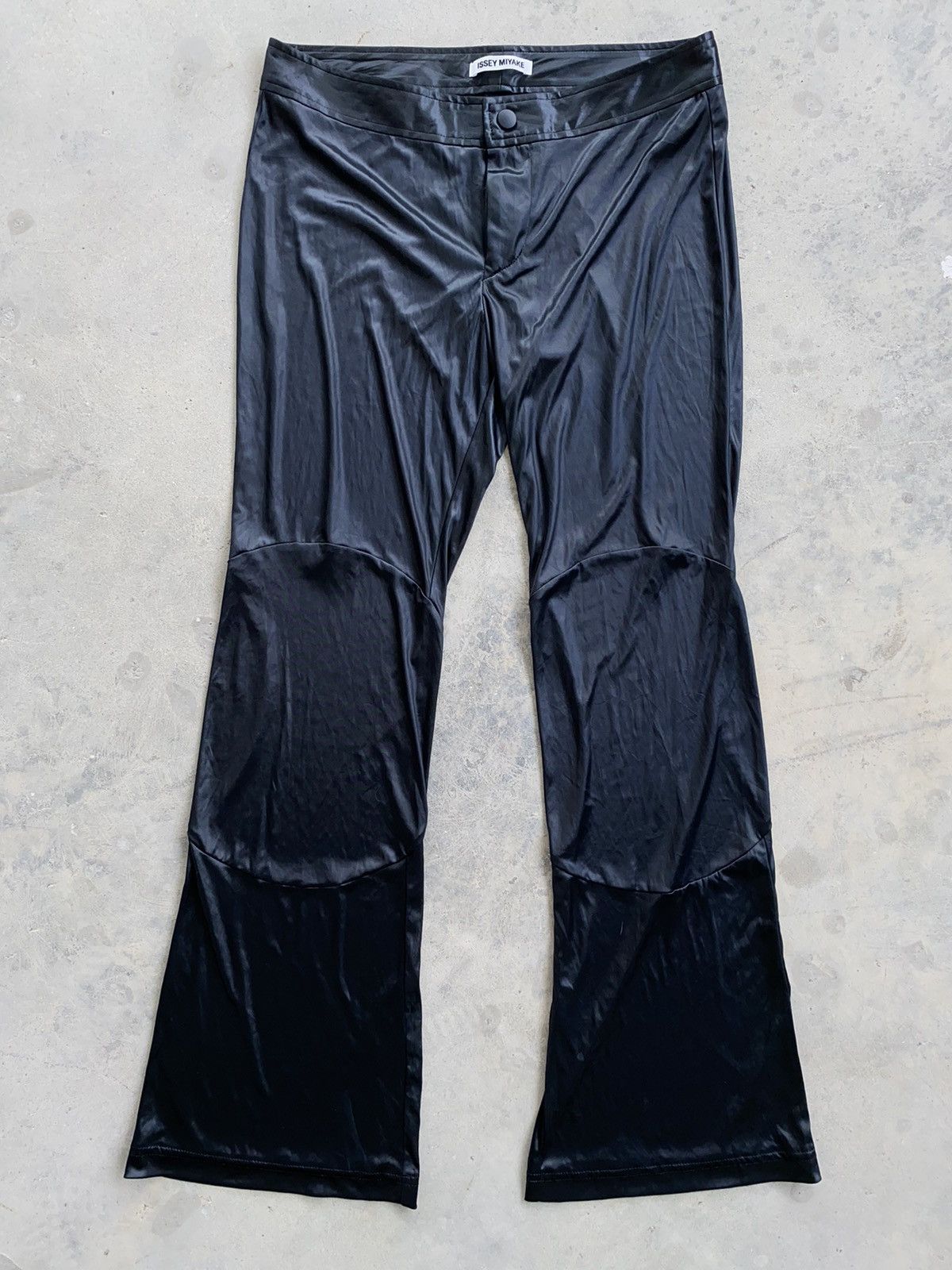Issey Miyake Vintage Issey Miyake Rubber Polyester Black Spandex Pants Size 29" - 1 Thumbnail