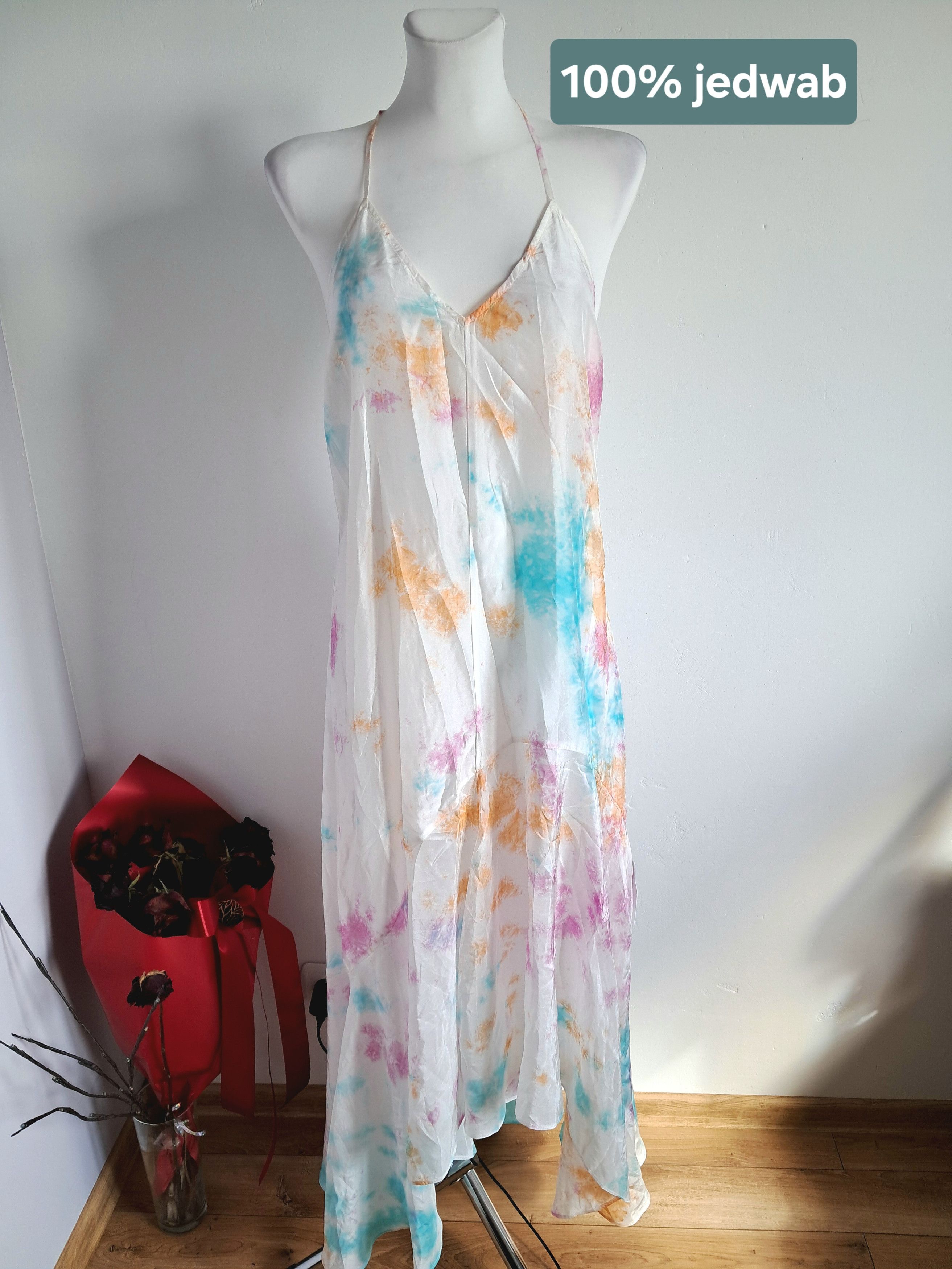Other Anna Kosturova Silk Tie-Dye Halter Maxi Dress Brand New M/L Size M / US 6-8 / IT 42-44 - 1 Thumbnail