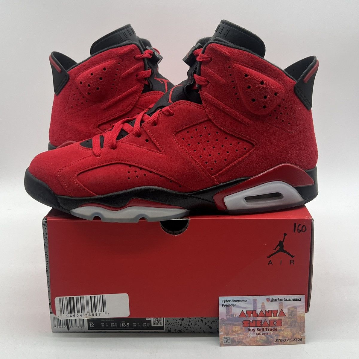 image of Air Jordan 6 Toro Bravo Shoes in Red, Men's (Size 12)