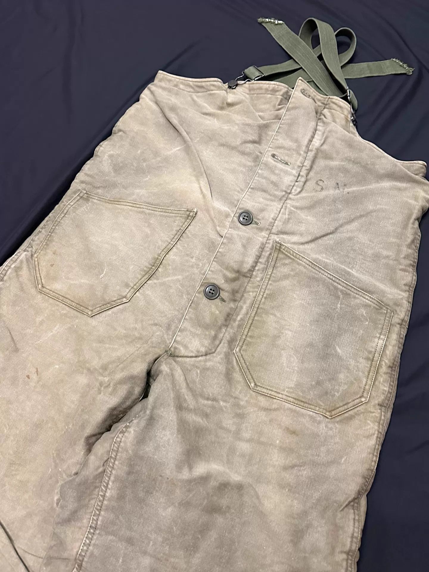 Other Vintage USN N1 Deck Pants Bedford Cord Wool Lined Small Size US 30 / EU 46 - 3 Thumbnail