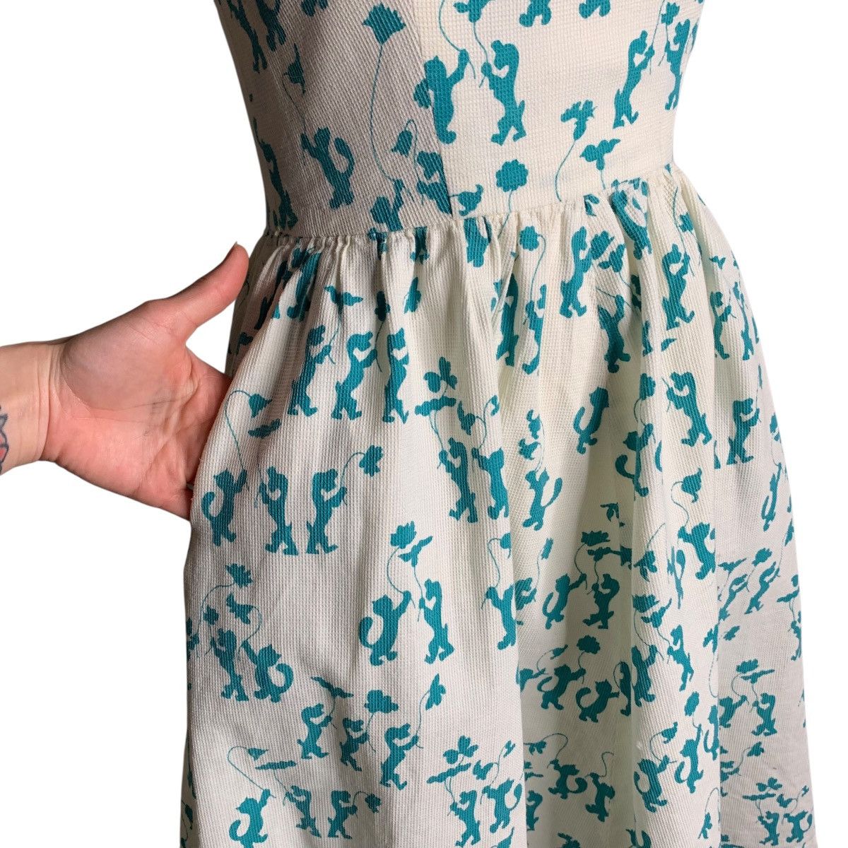 Other Vintage 50/60s Tiger/Lion Circus Novelty Print Dress pockets Size XS / US 0-2 / IT 36-38 - 6 Thumbnail
