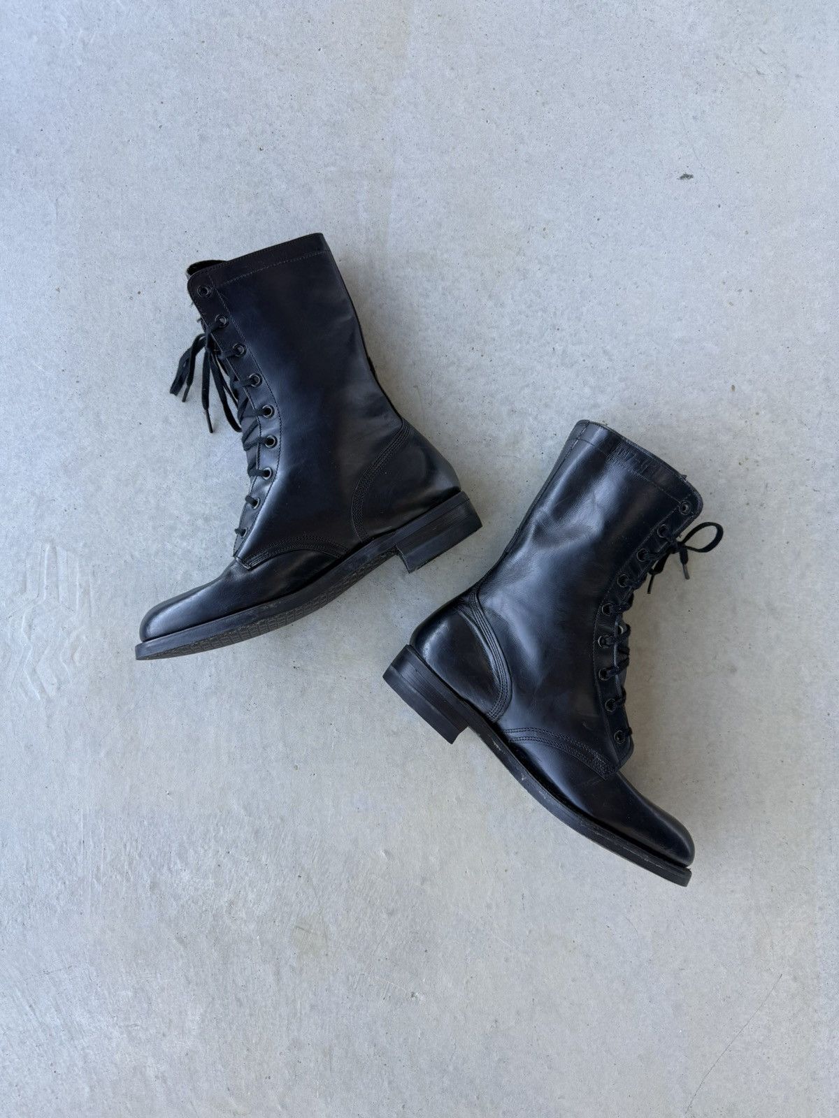 Vintage Vintage Military Black Leather Combat Boots Size US 7.5 / EU 40-41 - 2 Thumbnail
