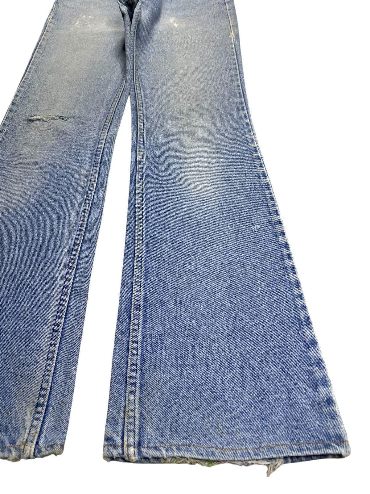 Levi's Vintage 70s Levis Orange Tab Distress Flared Jeans Button 4 Size US 28 / EU 44 - 8 Thumbnail